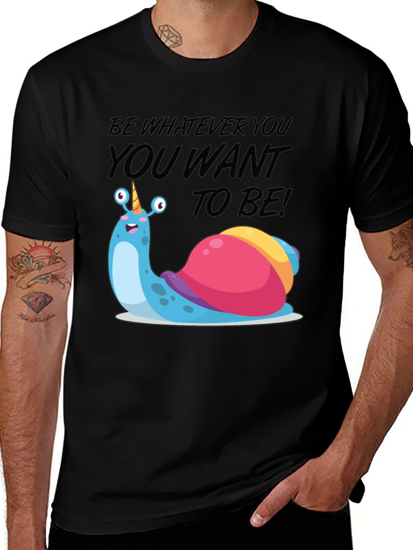 Variant 25 of Unicorn Snail Graphic Tee - Be You!