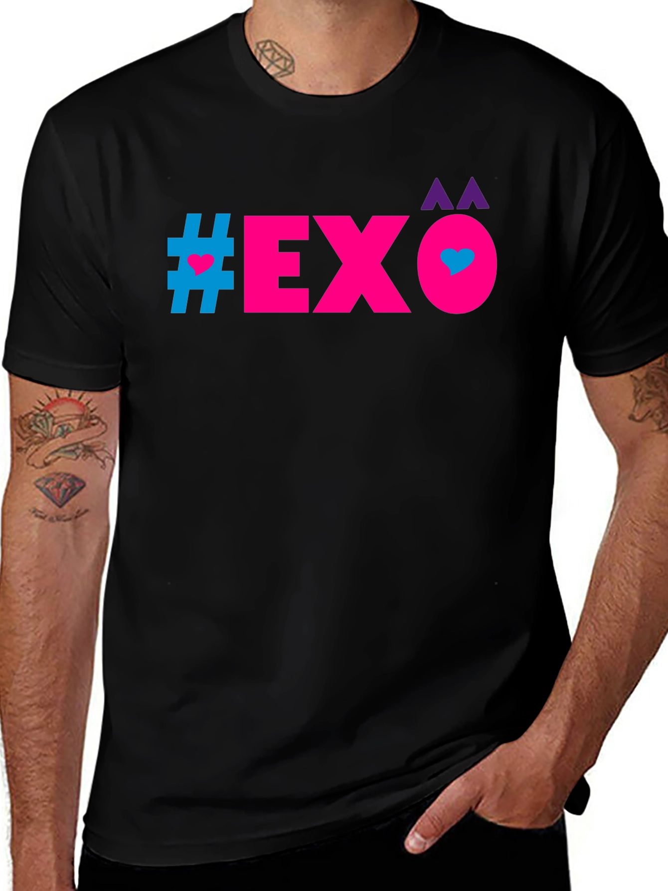 EXO Fan T-Shirt K-Pop Heart