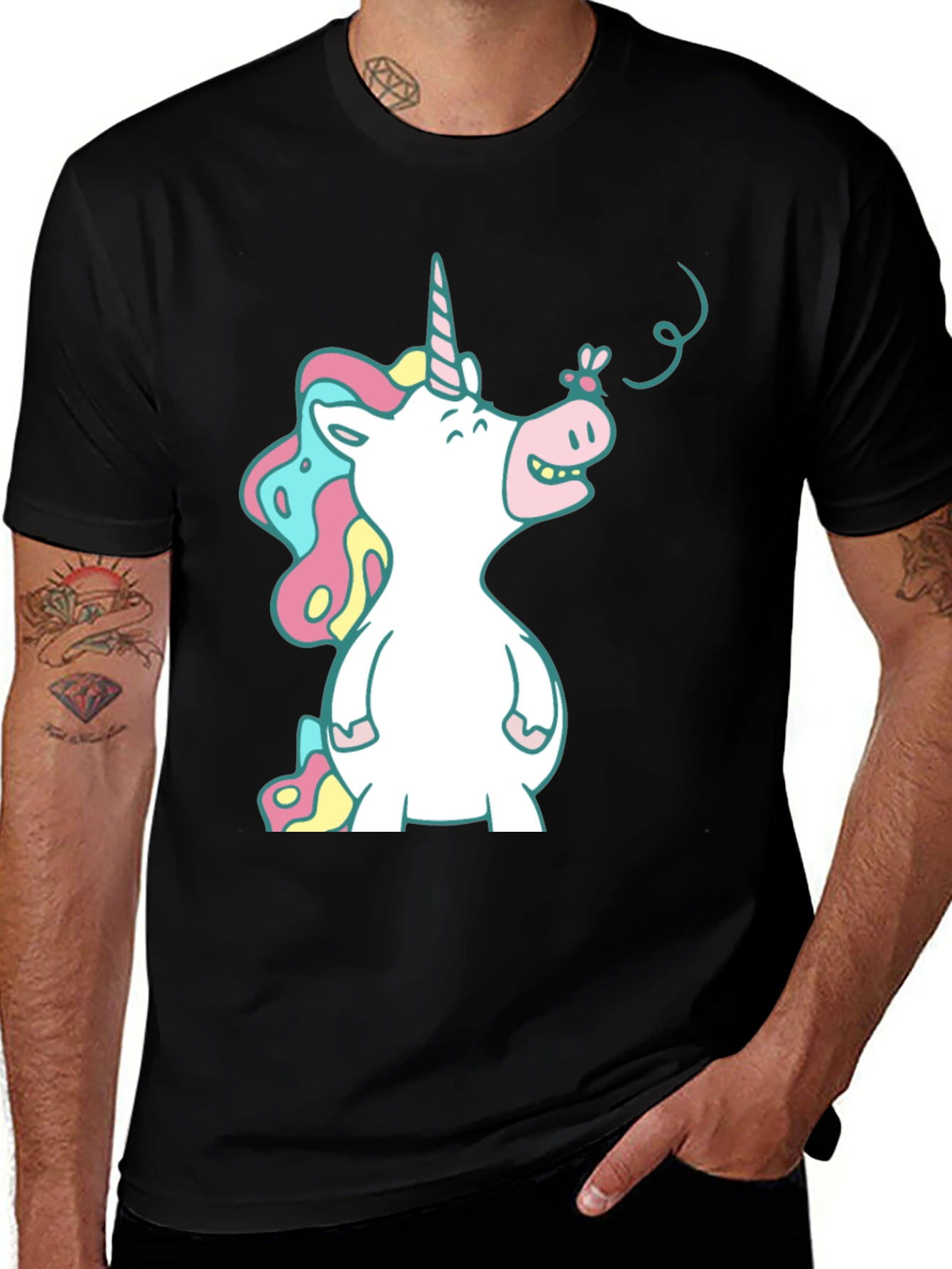 Variant 4 of Unicorn T-Shirt - Whimsical Cartoon Graphic Tee