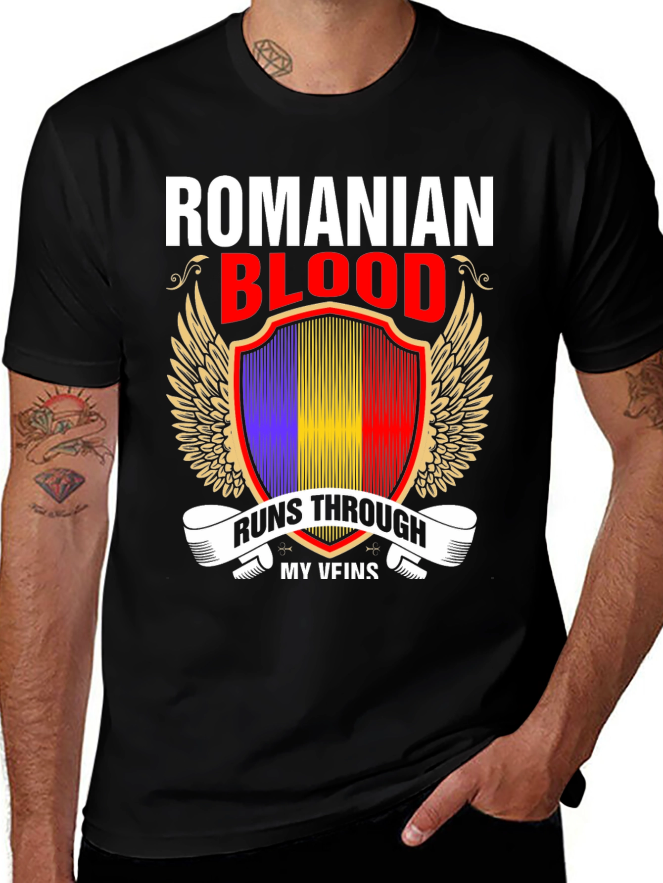 Romanian Blood Runs Through My Veins T-Shirt