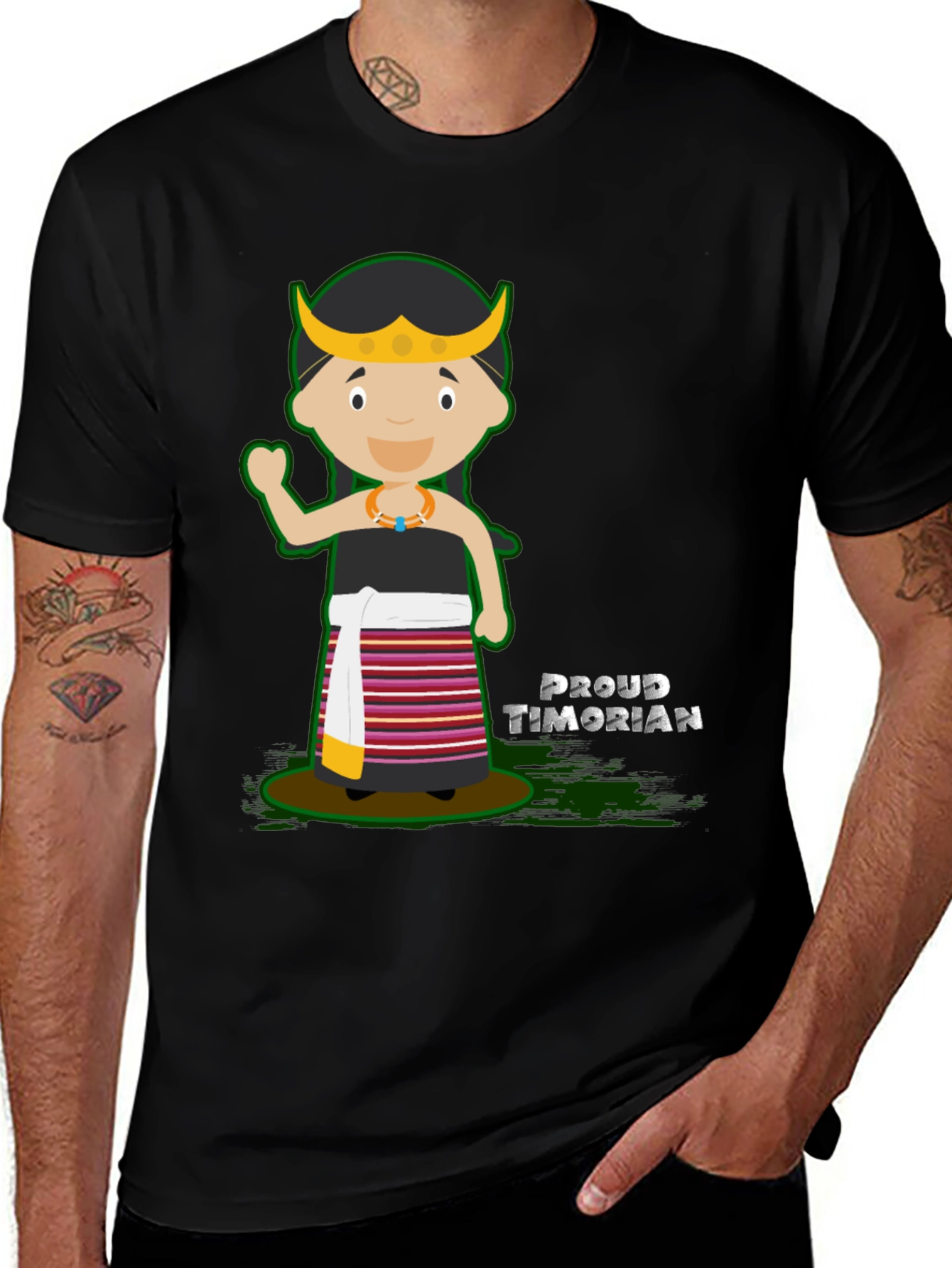 Proud Timorian Cartoon T-Shirt