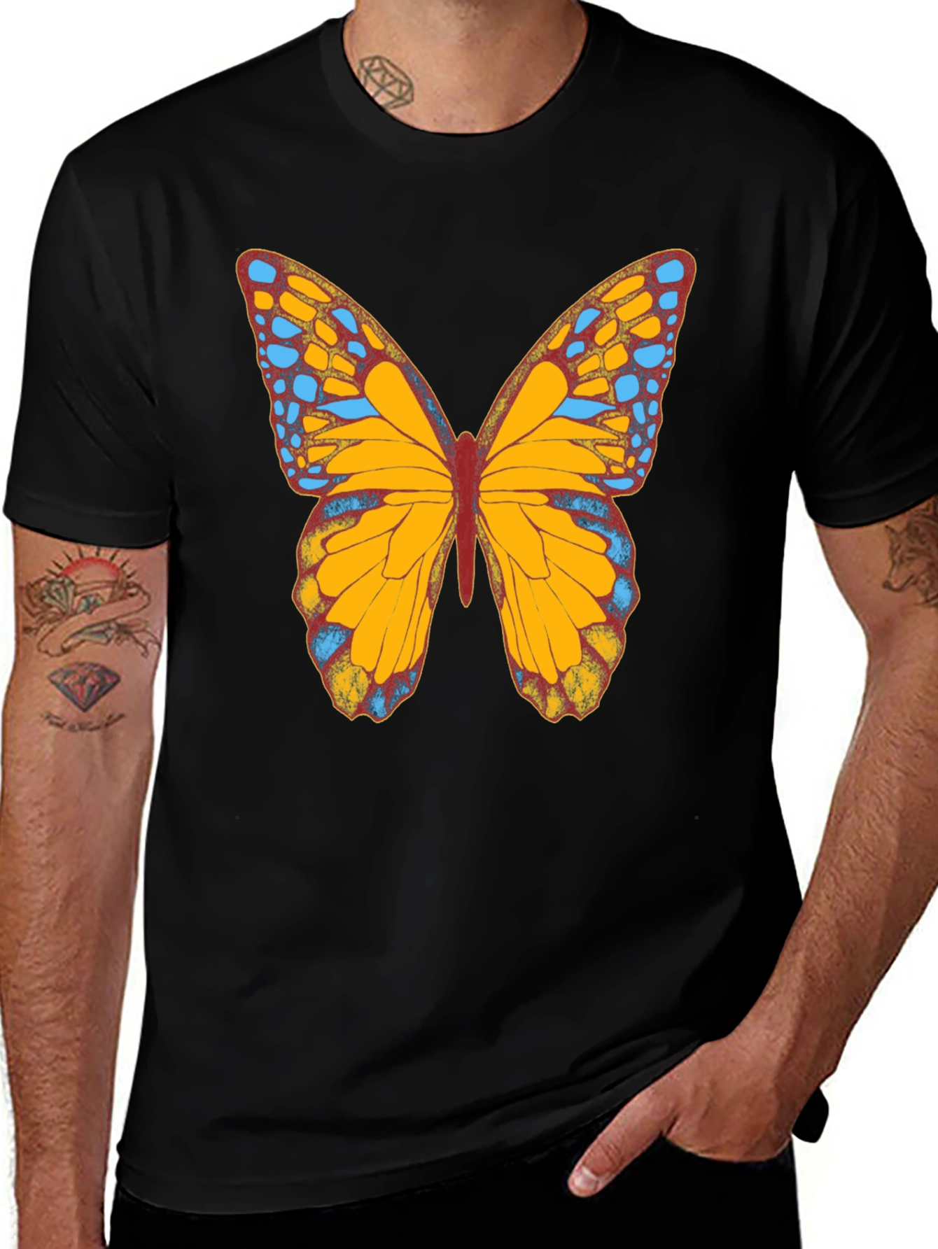 Variant 6 of Butterfly Graphic T-Shirt - Stylish Men's Tee
