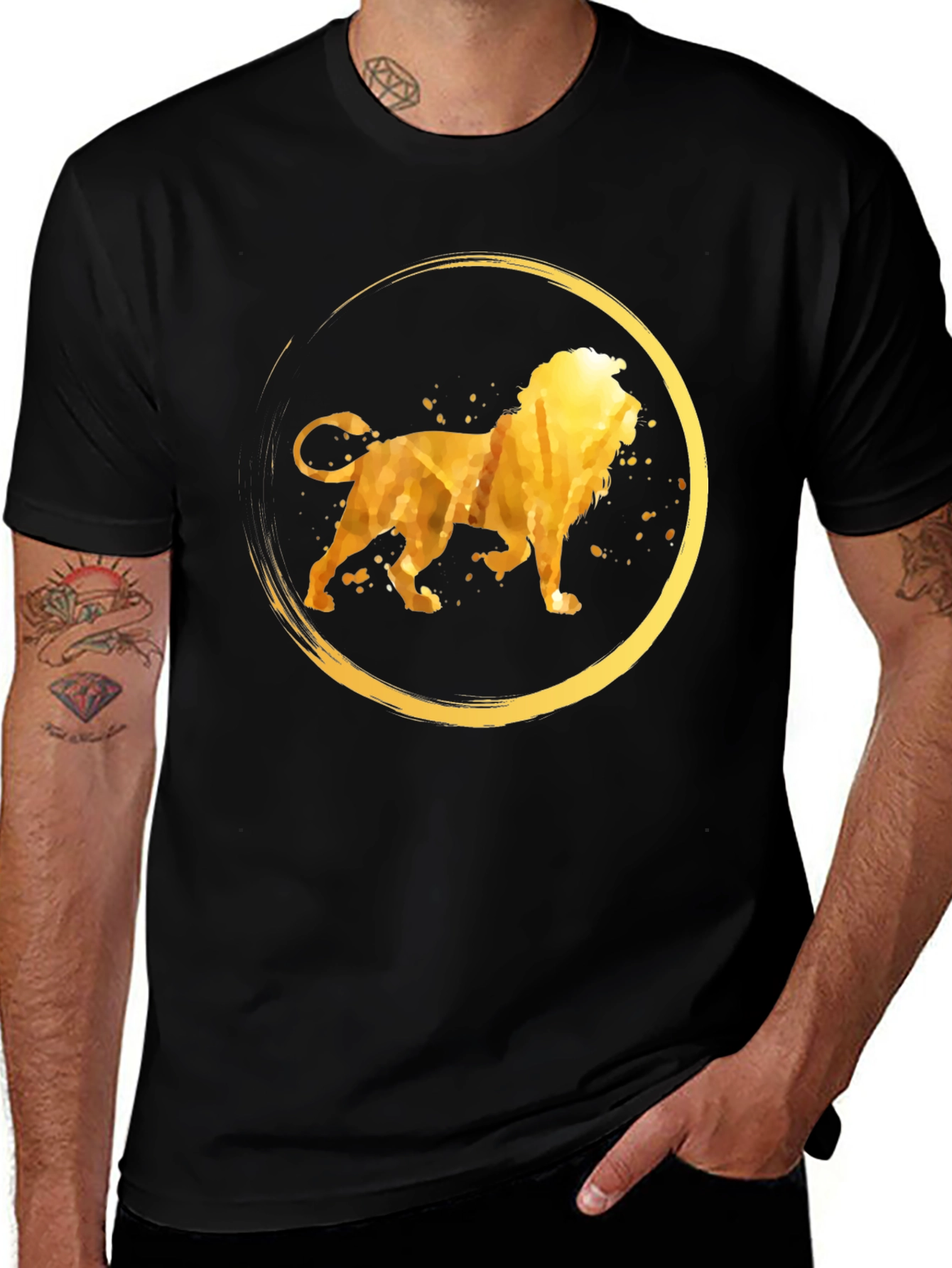 Variant 12 of Golden Lion Circle Graphic T-Shirt