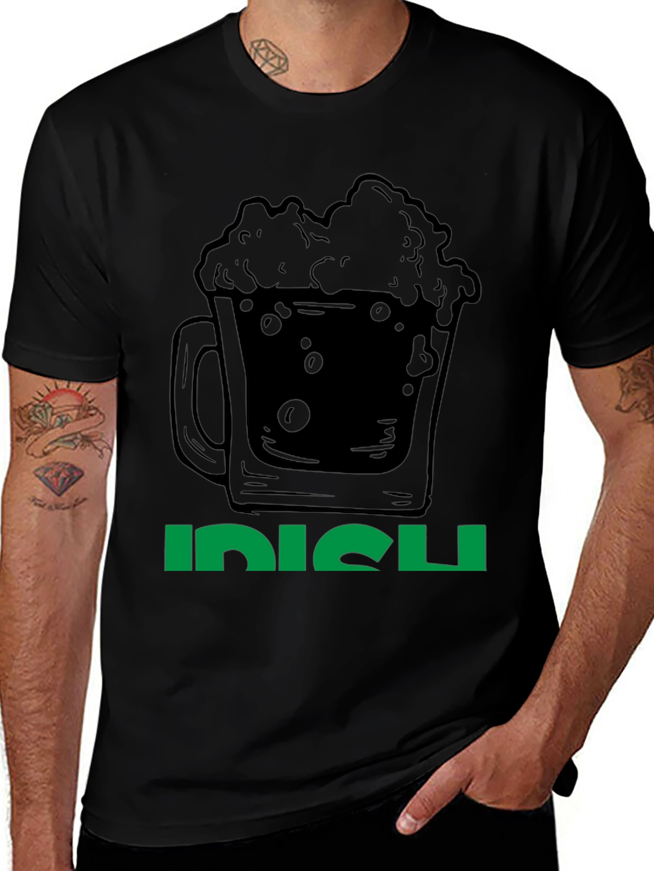 Variant 2 of Irish Beer Mug Graphic Tee - St. Patrick's Day T-Shirt