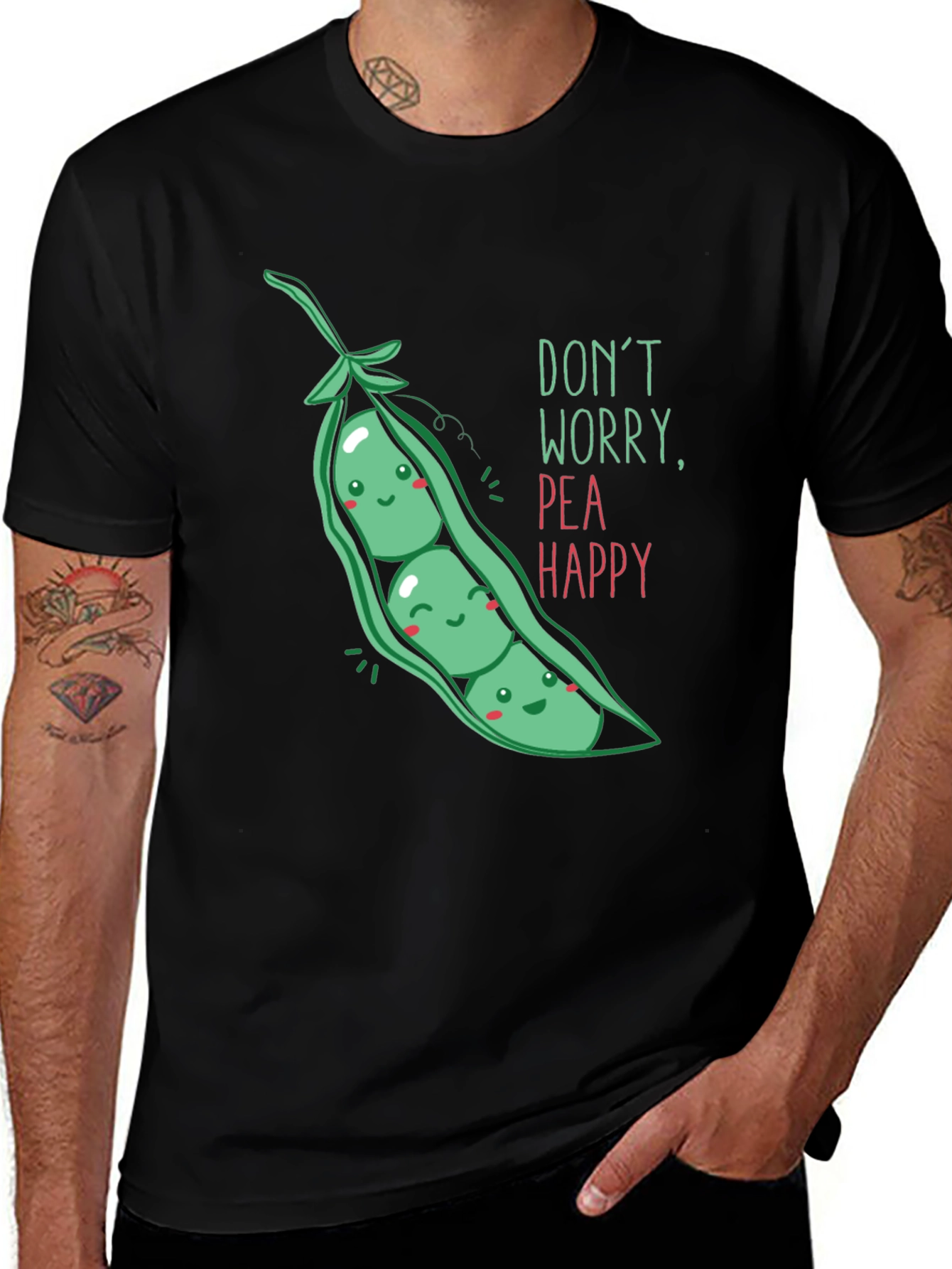 Variant 5 of Don't Worry Pea Happy Graphic T-Shirt