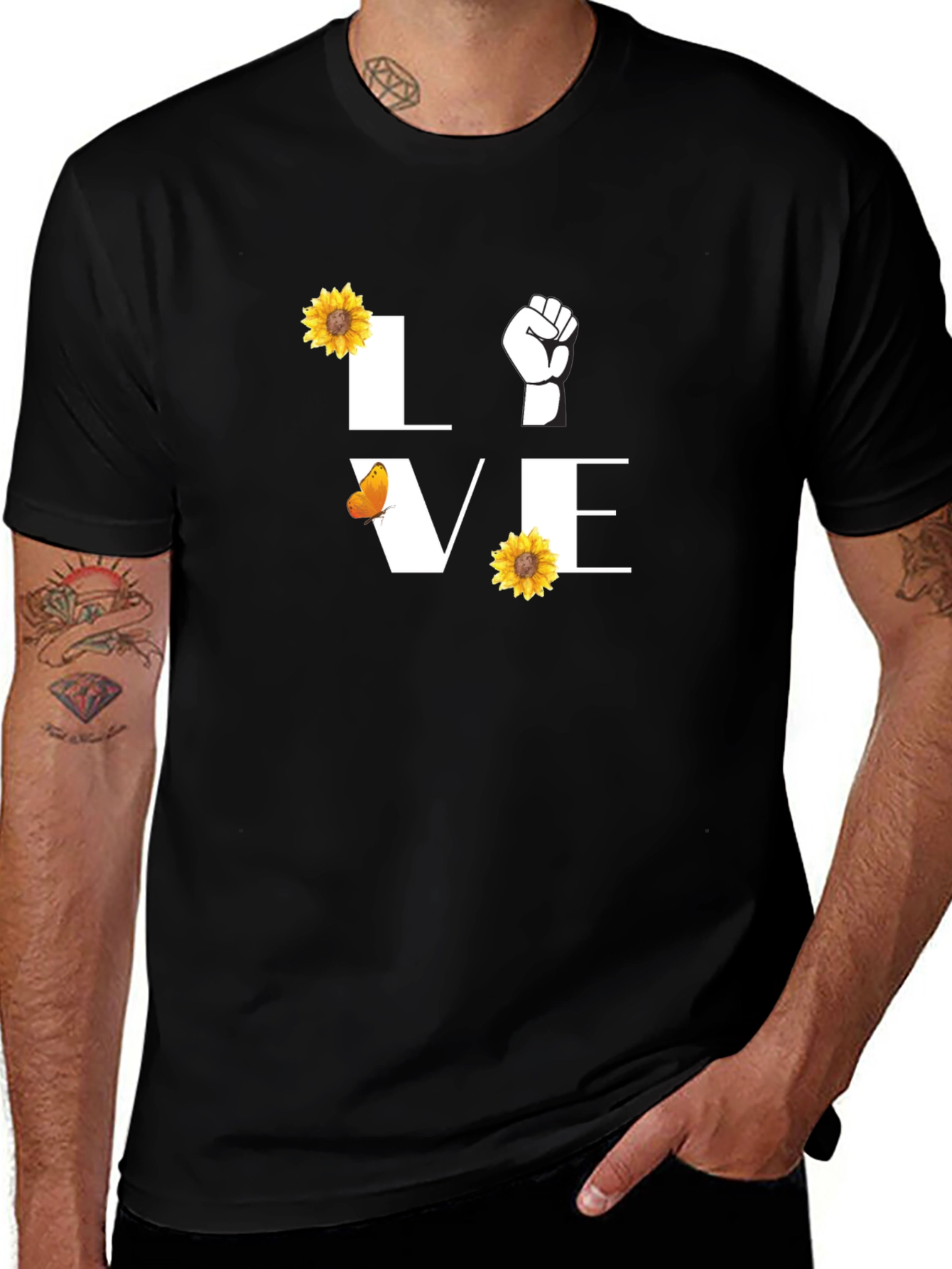 Variant 28 of LOVE Sunflower Graphic Tee
