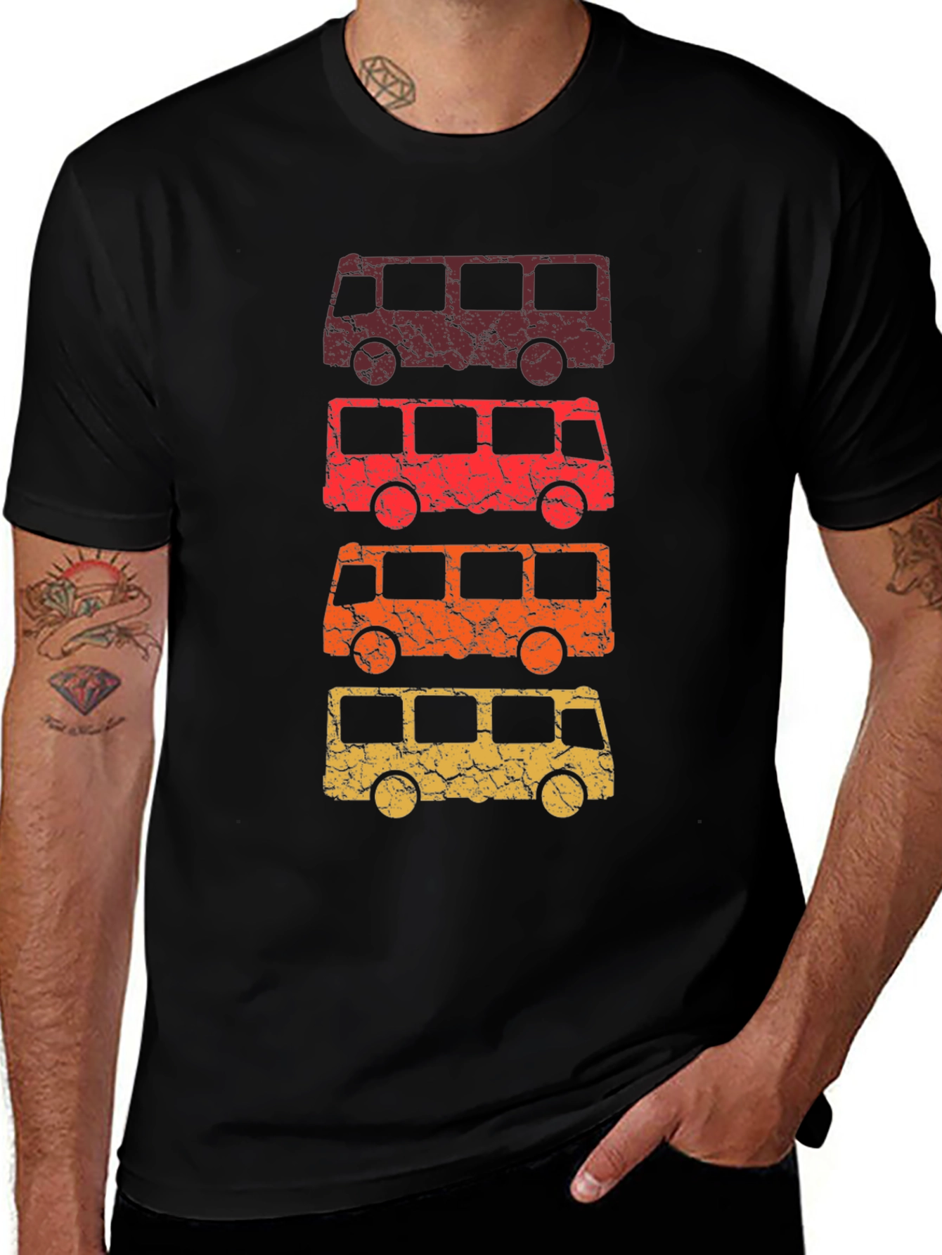 Variant 14 of Retro Bus Graphic Tee - Vintage Style