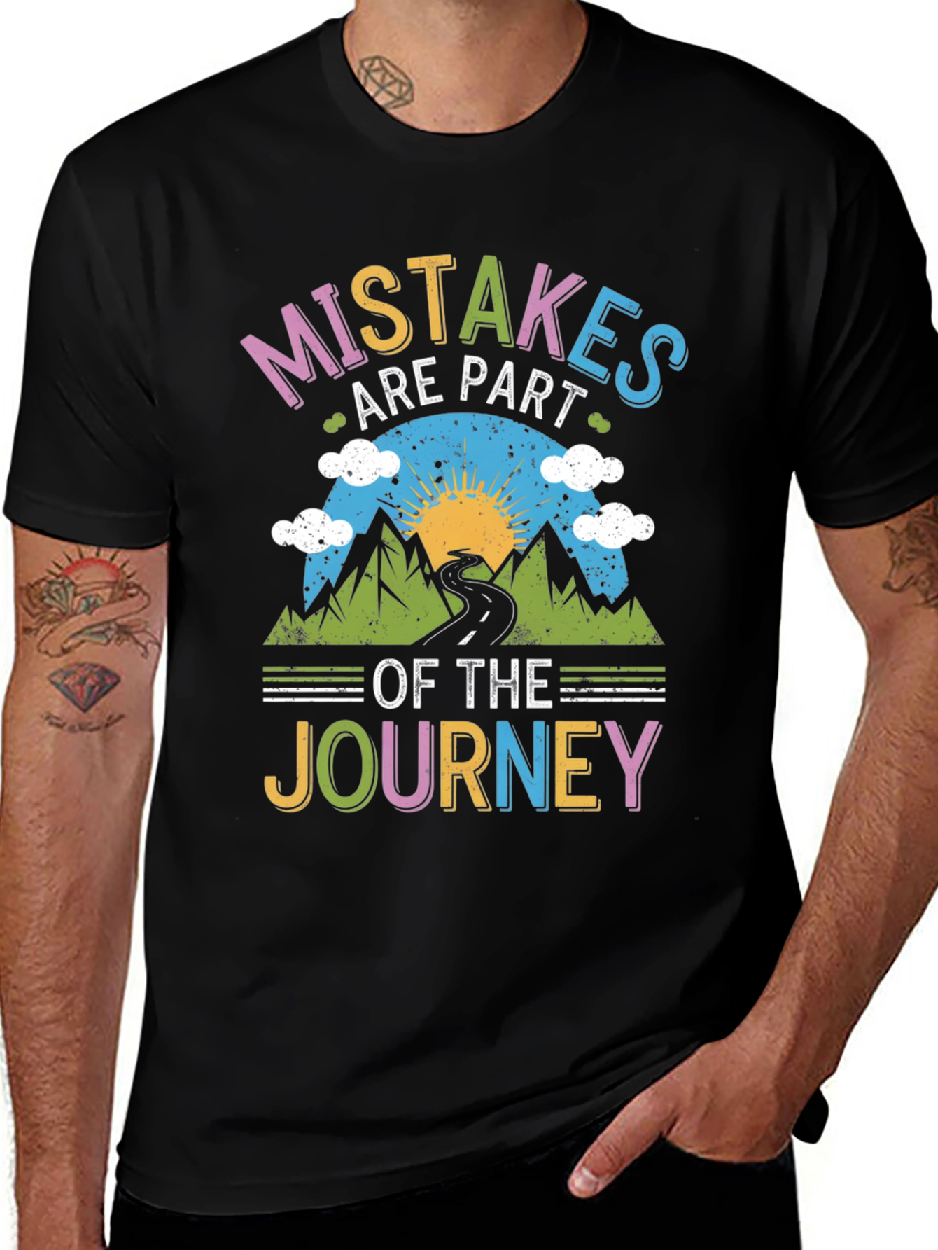 Variant 23 of Mistakes Are Part of the Journey Graphic T-Shirt