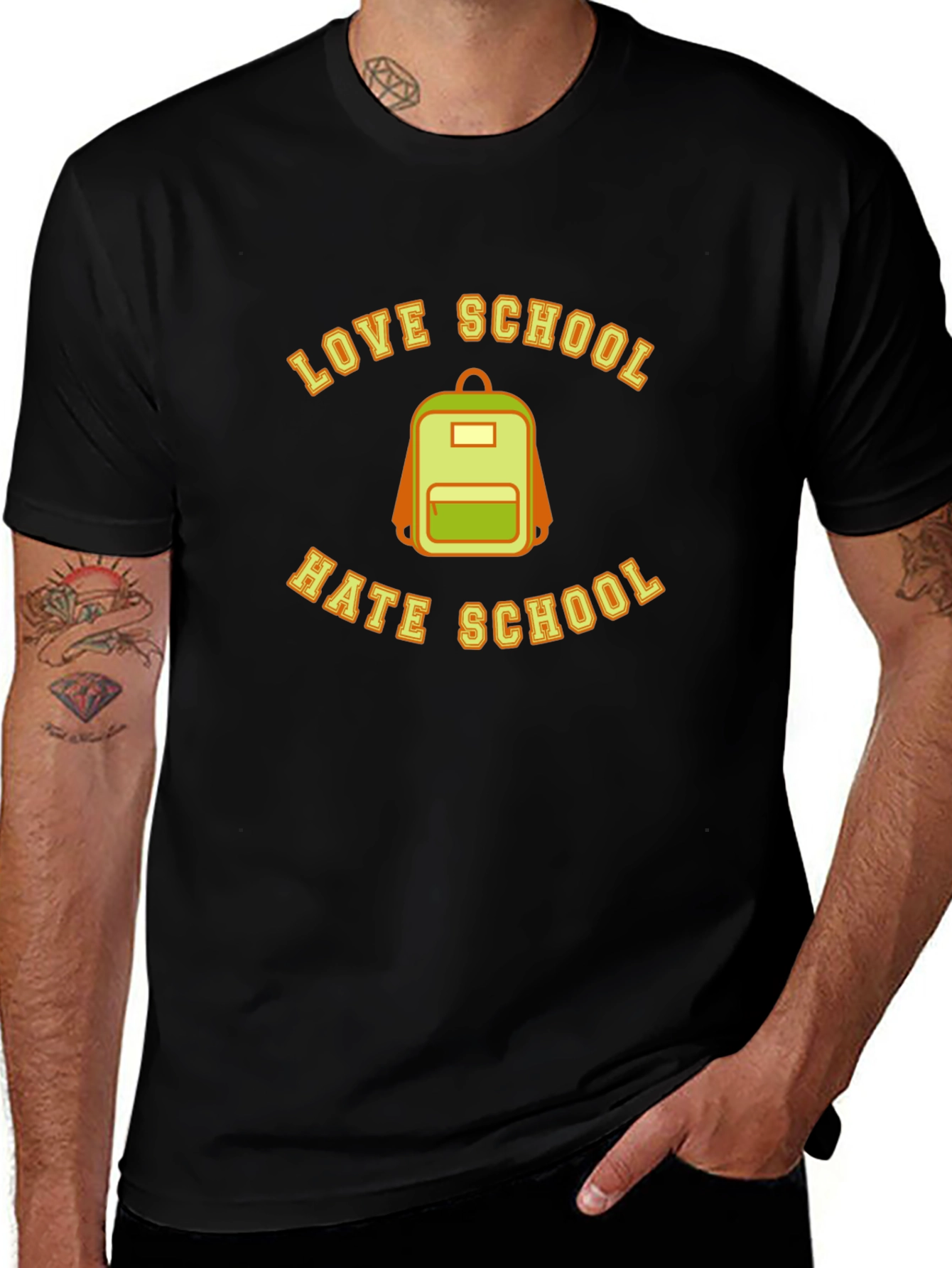 Variant 25 of Love Hate School Backpack T-Shirt