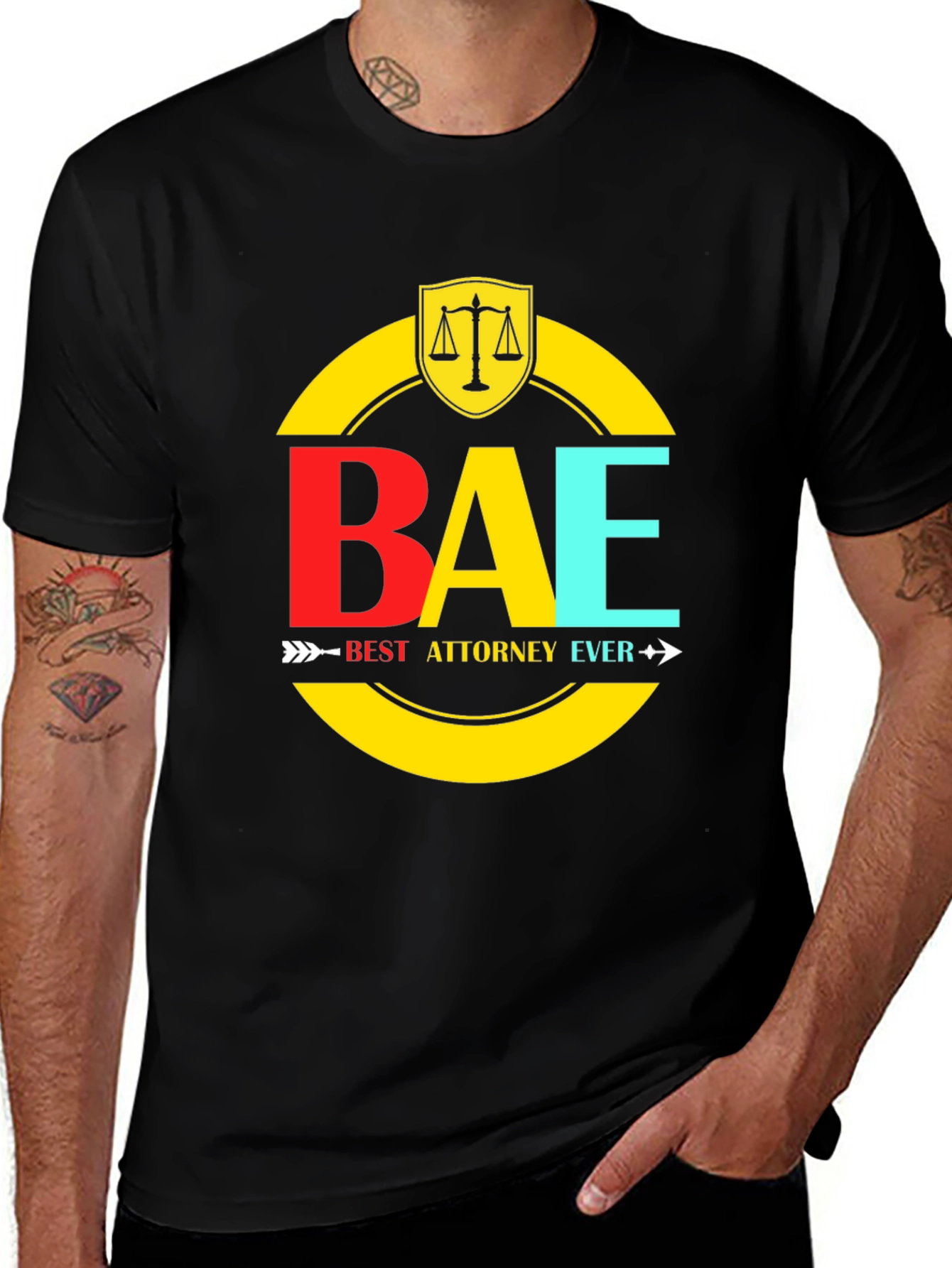Best Attorney Ever Graphic T-Shirt - BAE Lawyer Tee
