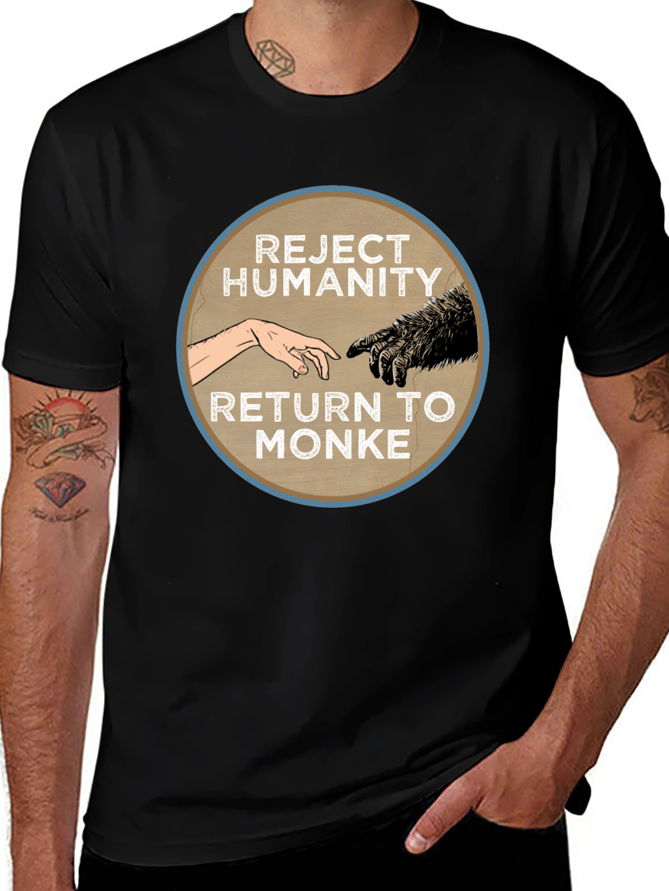 Variant 4 of Reject Humanity Return to Monke Funny T-Shirt