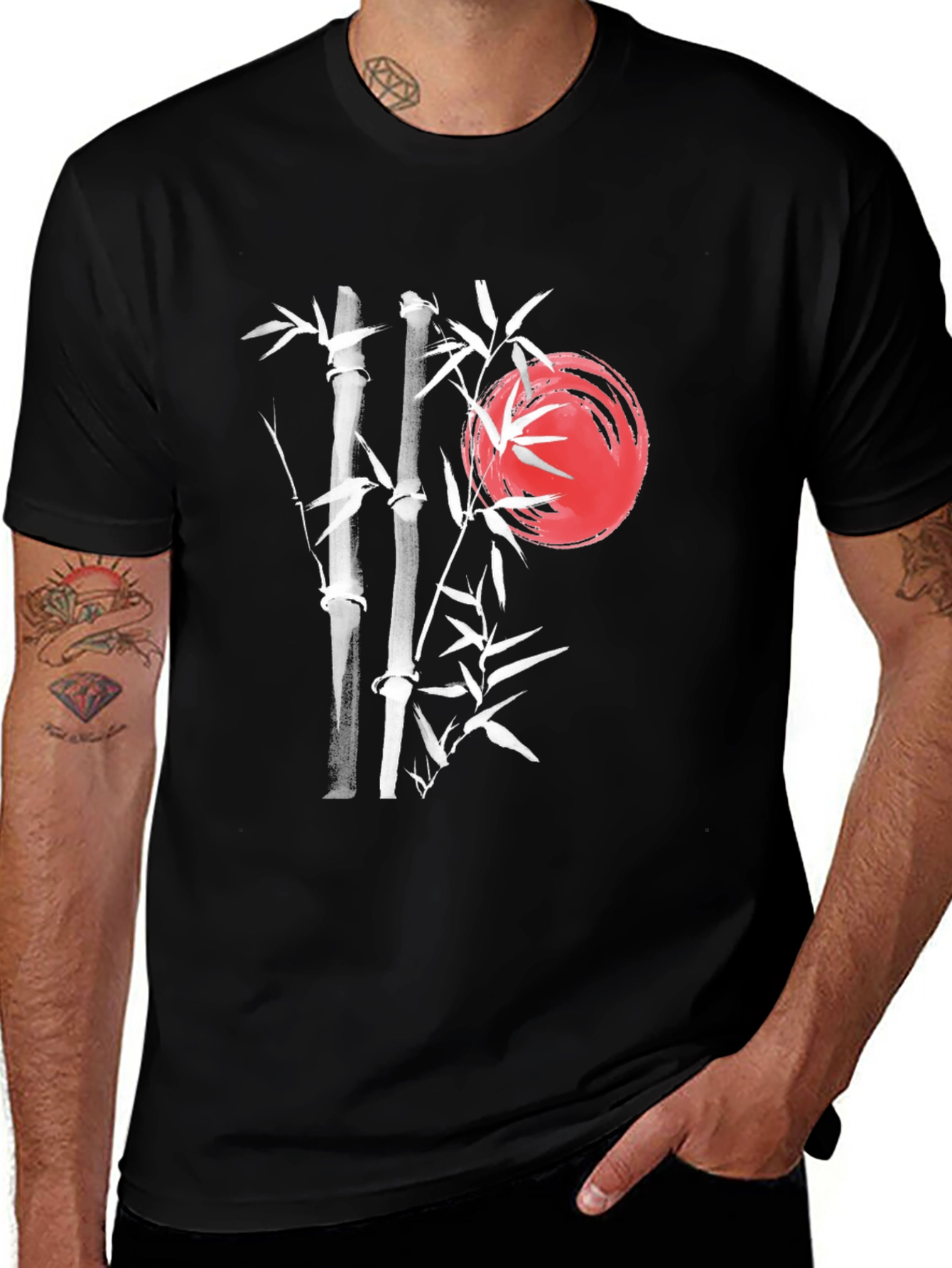Variant 24 of Bamboo & Rising Sun Graphic T-Shirt