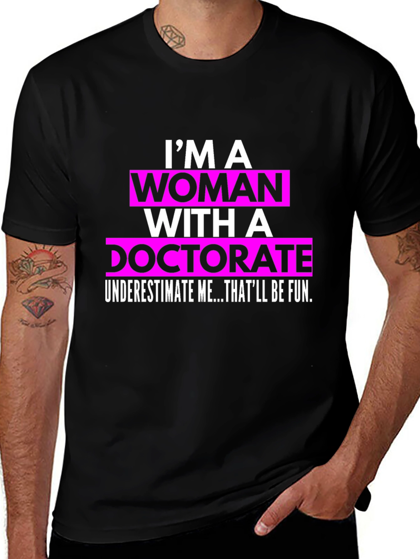Variant 15 of Woman with Doctorate T-Shirt - Funny PhD Gift