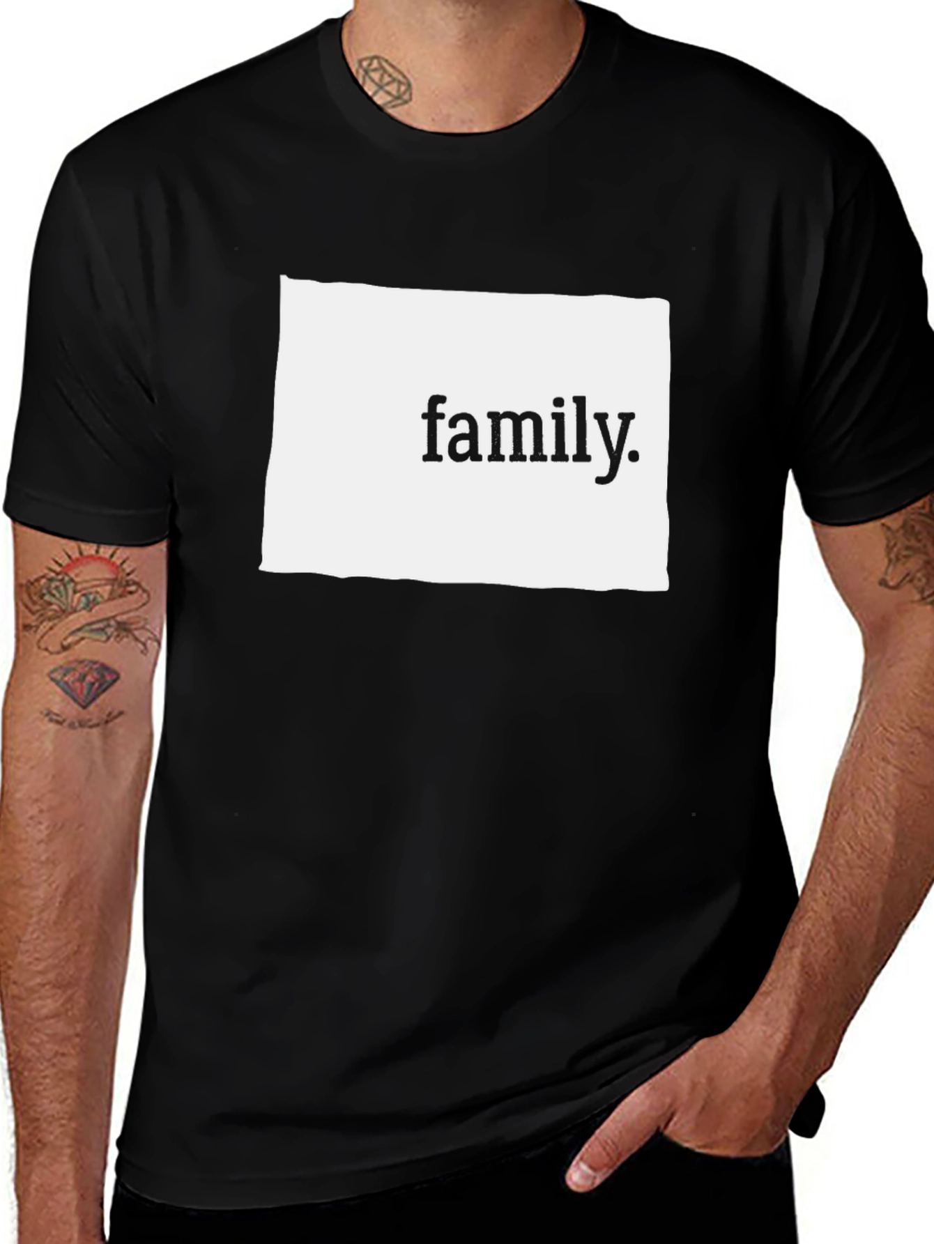 Variant 25 of Family Graphic Tee - Comfortable Black Cotton T-Shirt