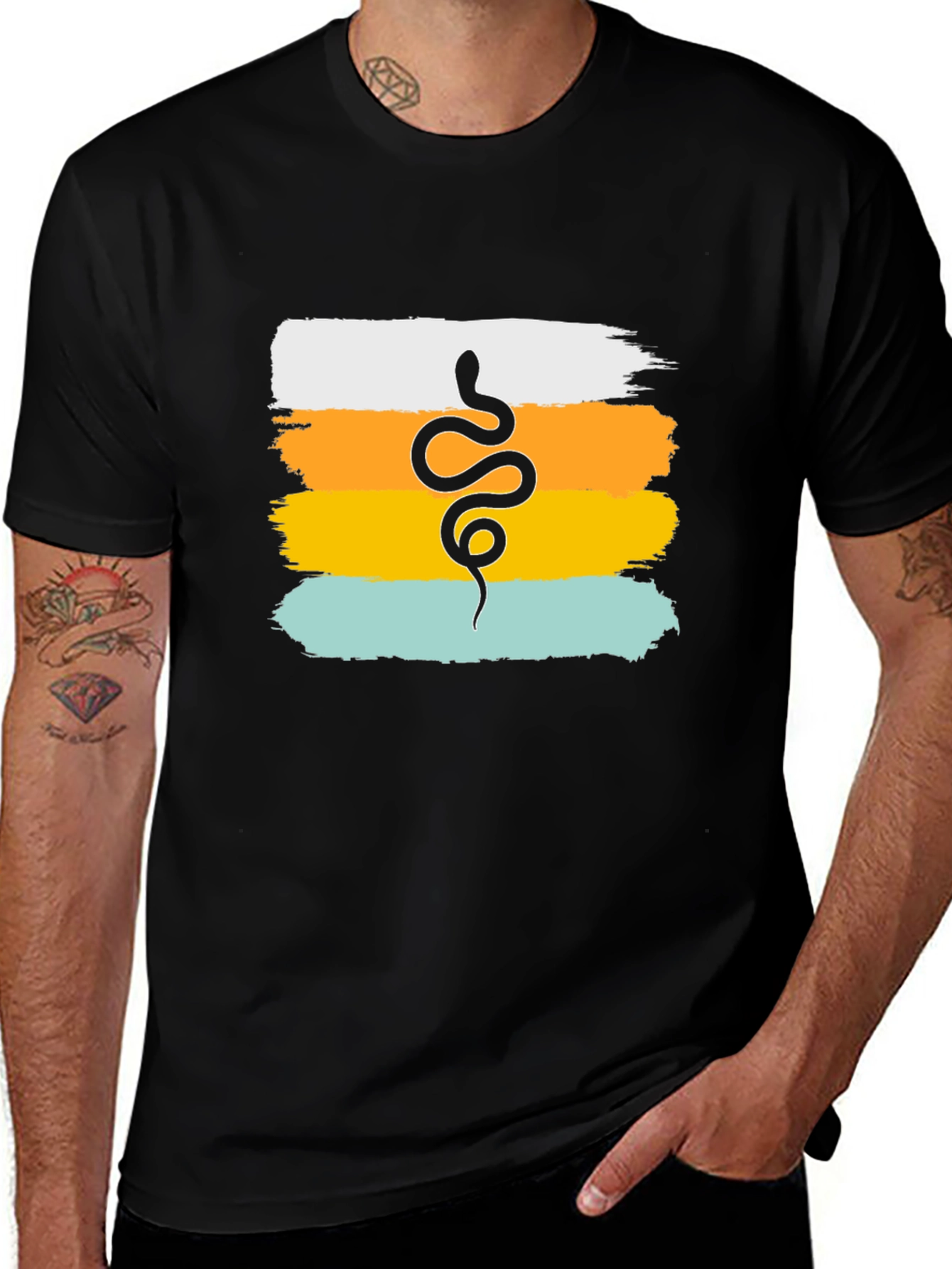 Variant 30 of Snake Graphic Tee - Stylish Men's T-Shirt