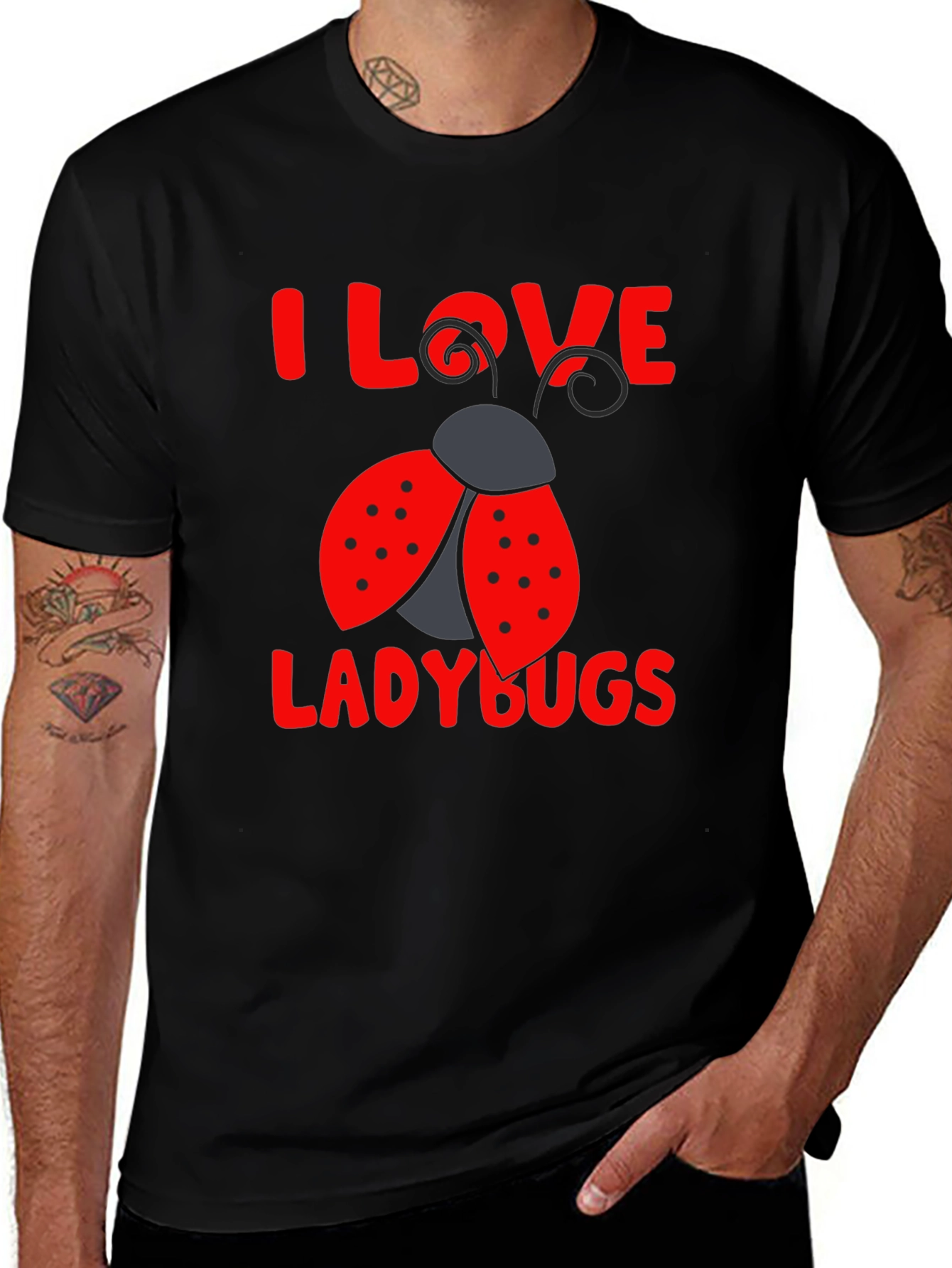 Variant 26 of I Love Ladybugs T-Shirt, Cute Bug Lover Tee