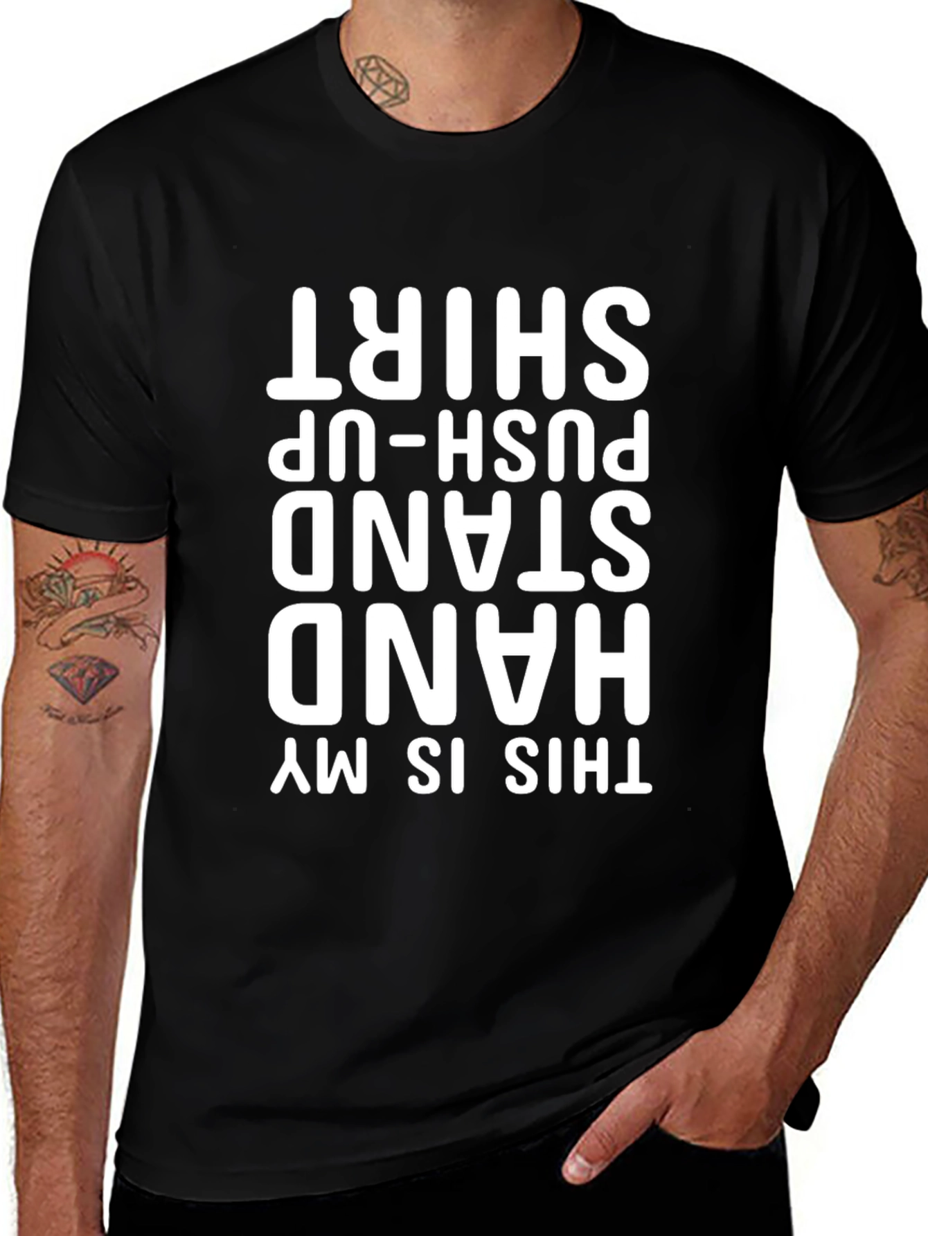Variant 5 of Funny Handstand Push-up Shirt