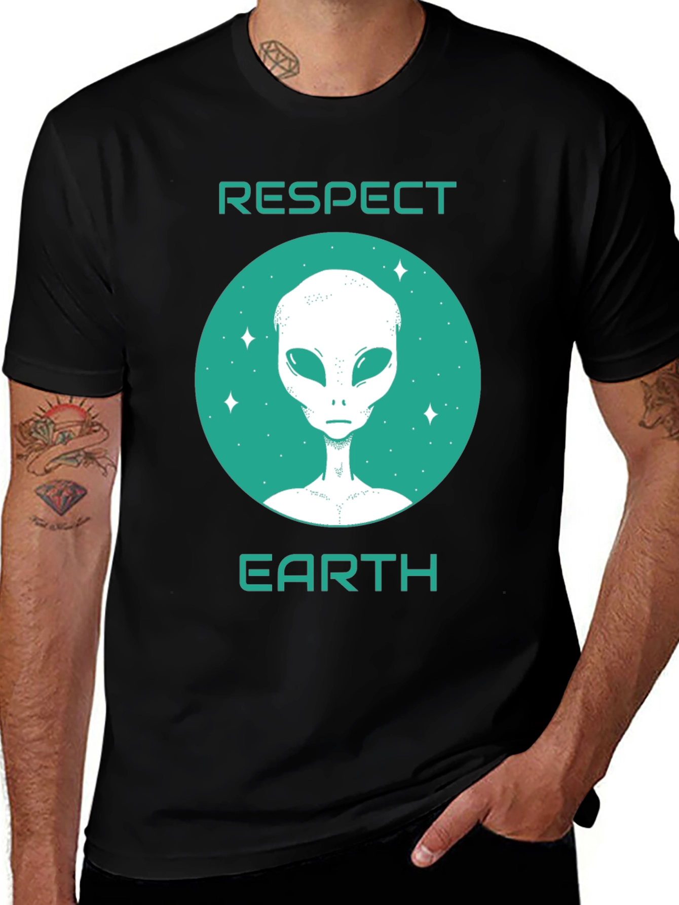 Variant 21 of Respect Earth Alien T-Shirt