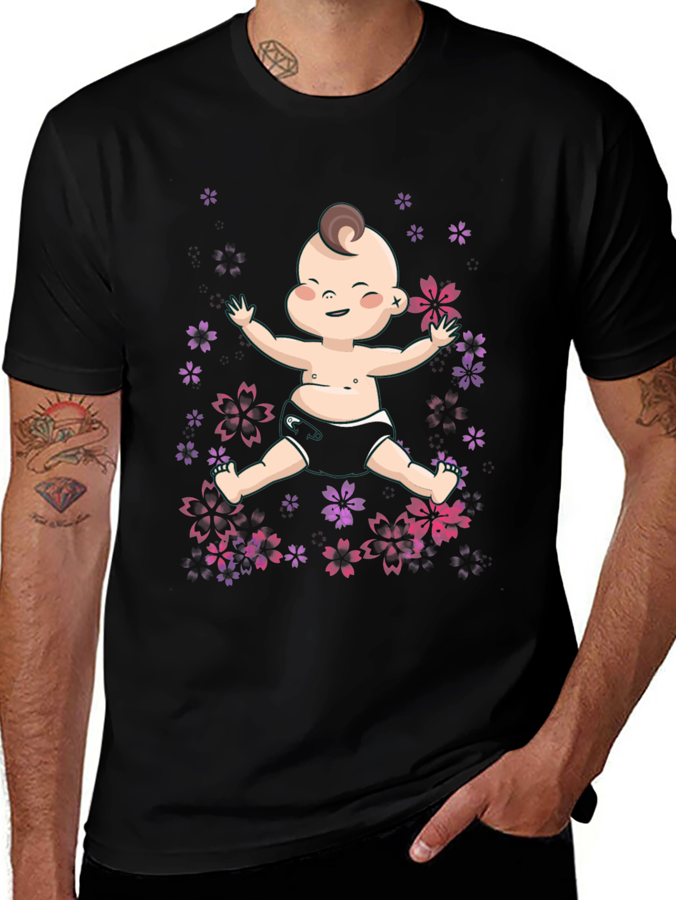Variant 13 of Baby & Floral Graphic Tee - Stylish Cotton Comfort