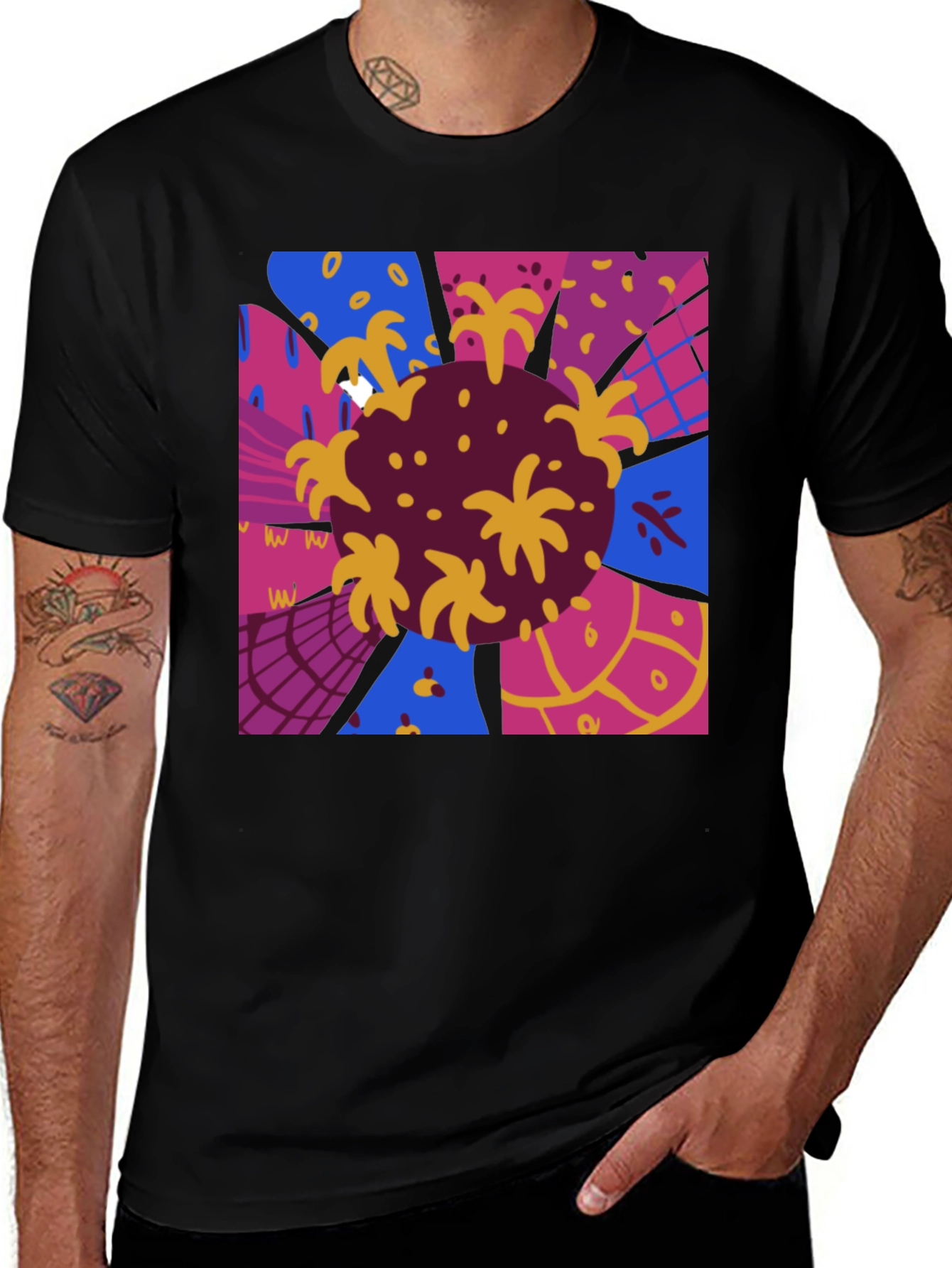 Variant 17 of Abstract Graphic Black T-Shirt