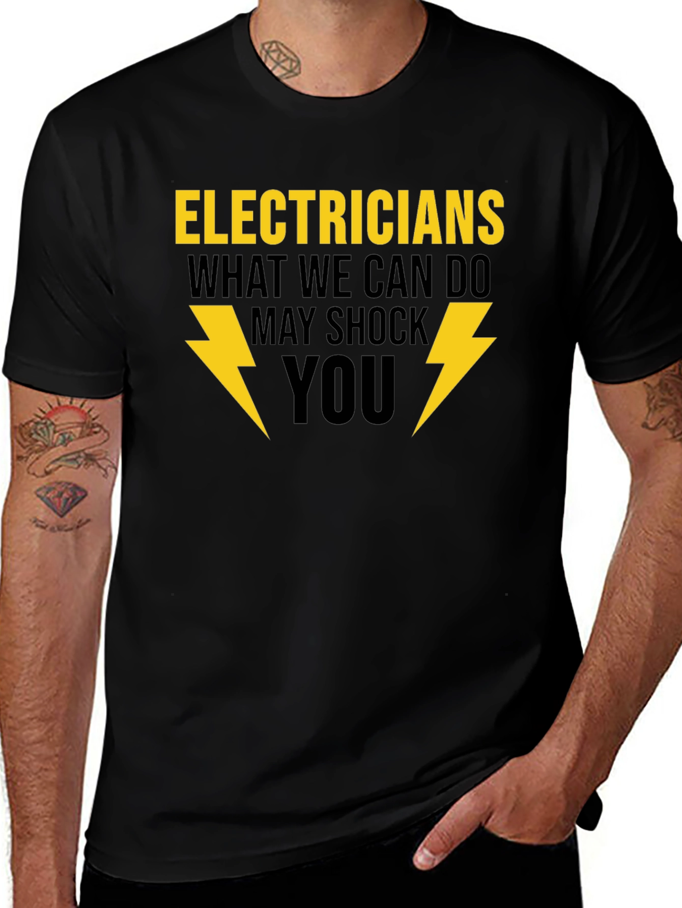 Black Electricians May Shock You T-Shirt main image
