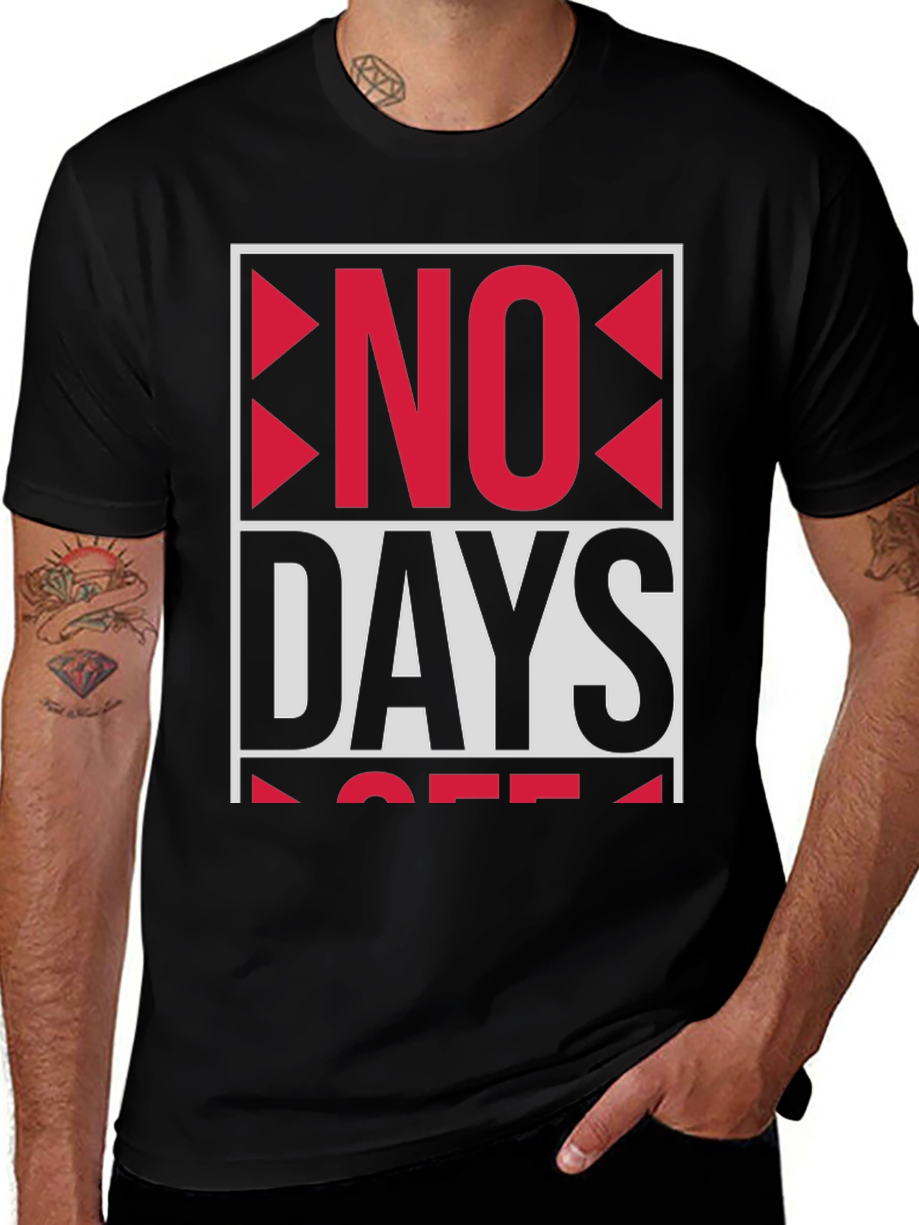 Variant 3 of No Days Off Graphic T-Shirt - Motivational Gym Wear