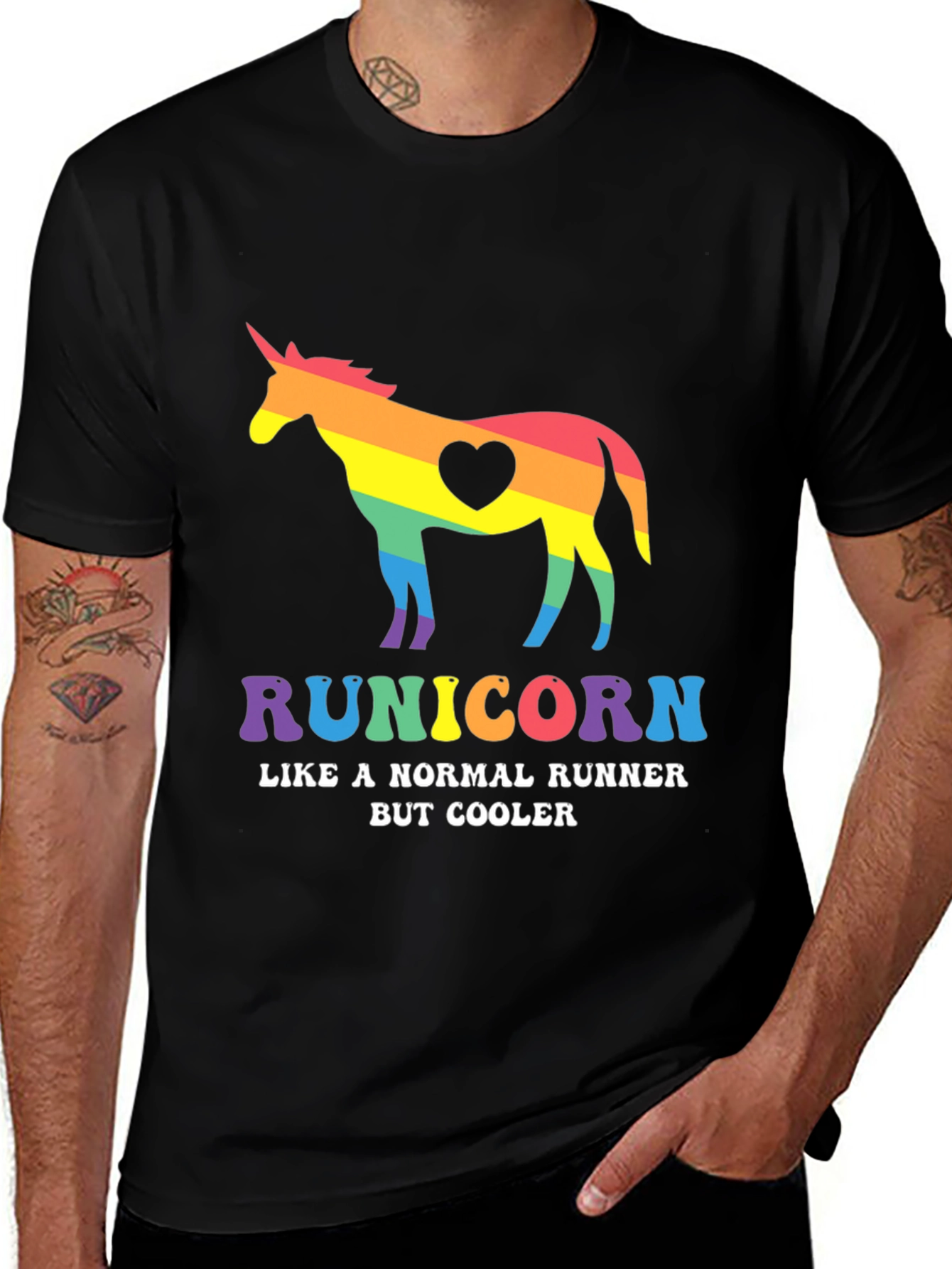 Variant 28 of Runicorn Rainbow Graphic Tee