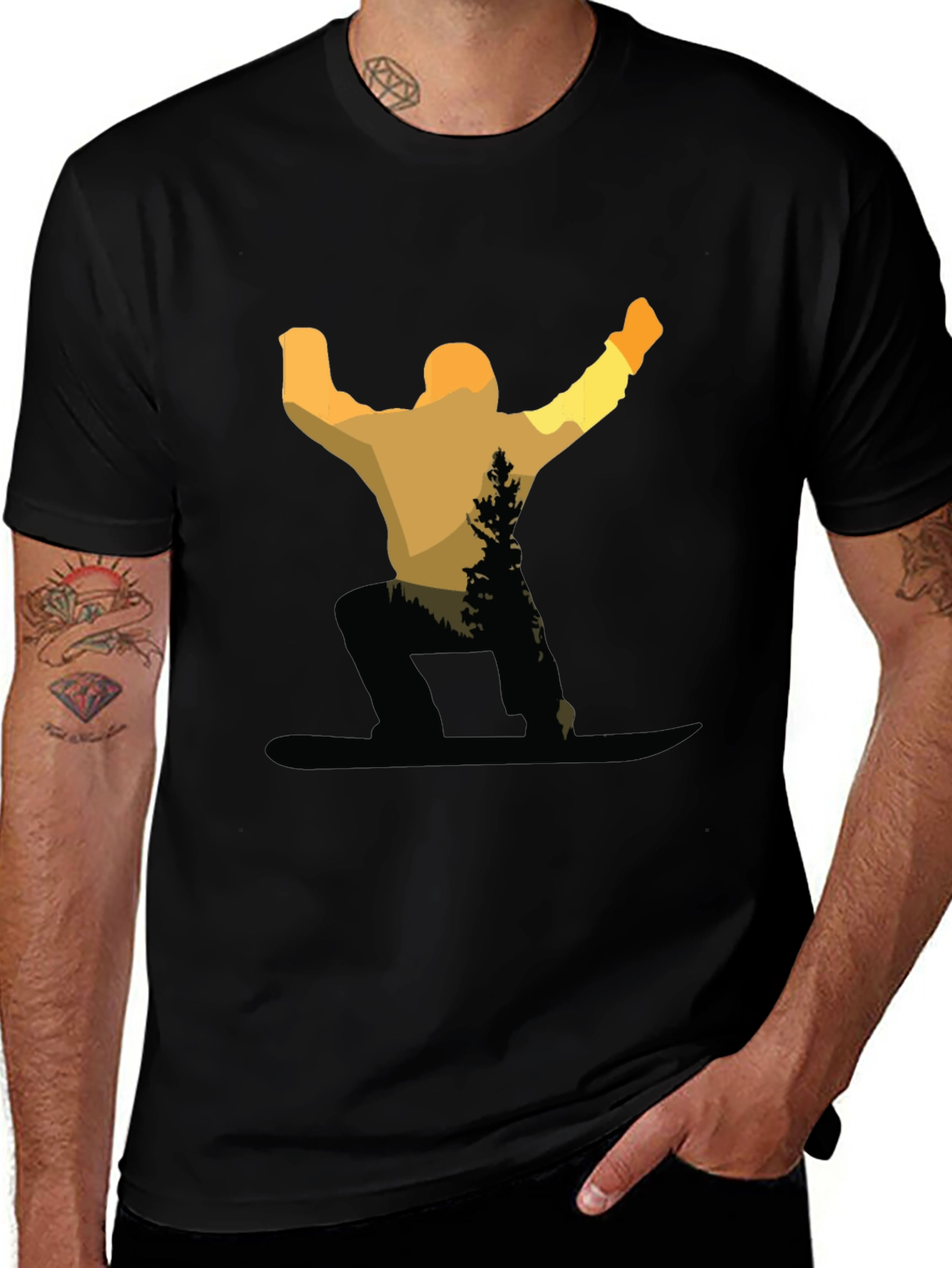Variant 25 of Snowboarder Graphic Tee - Adventure Ready