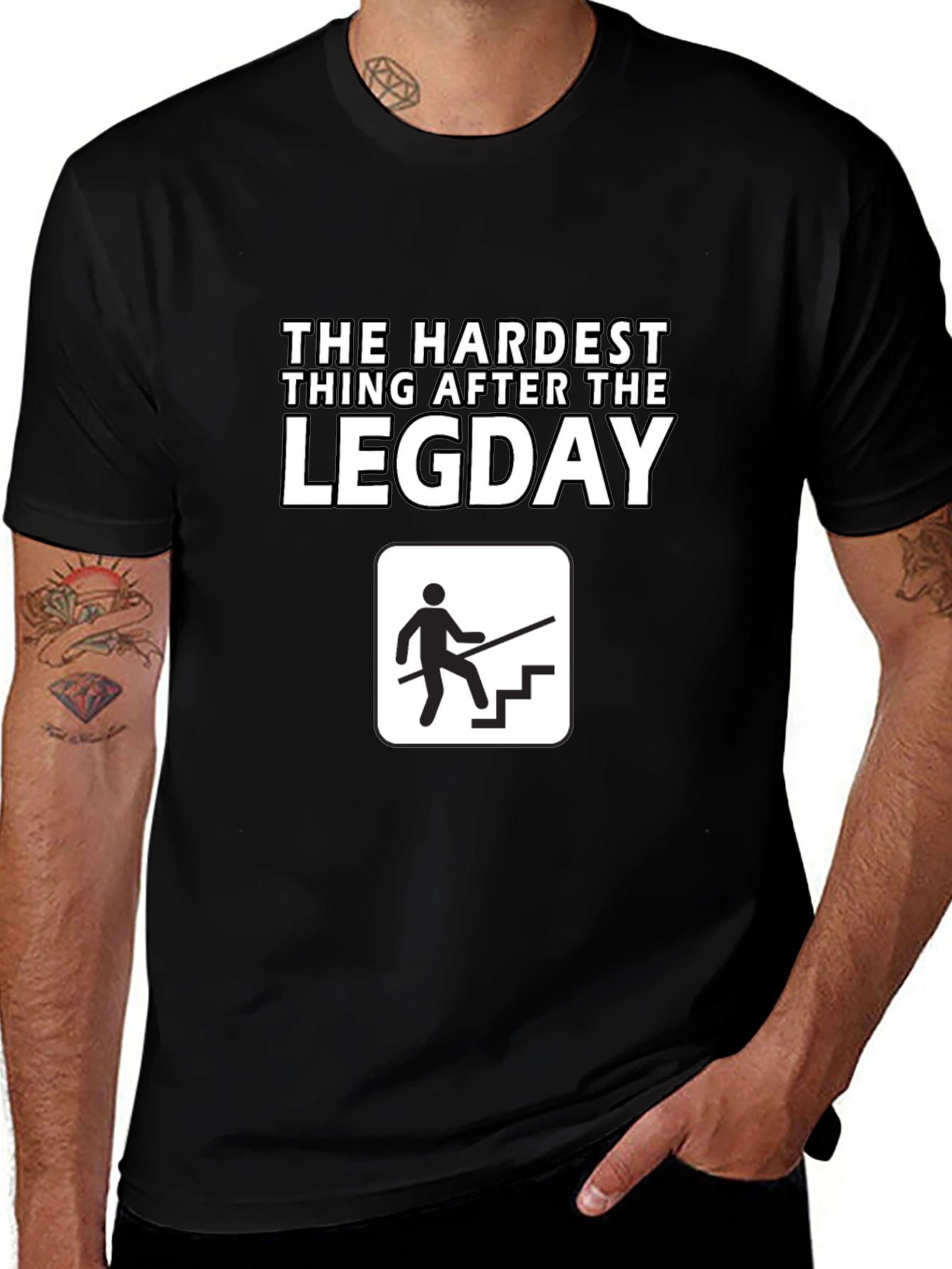Variant 7 of The Hardest Thing After Leg Day T-Shirt