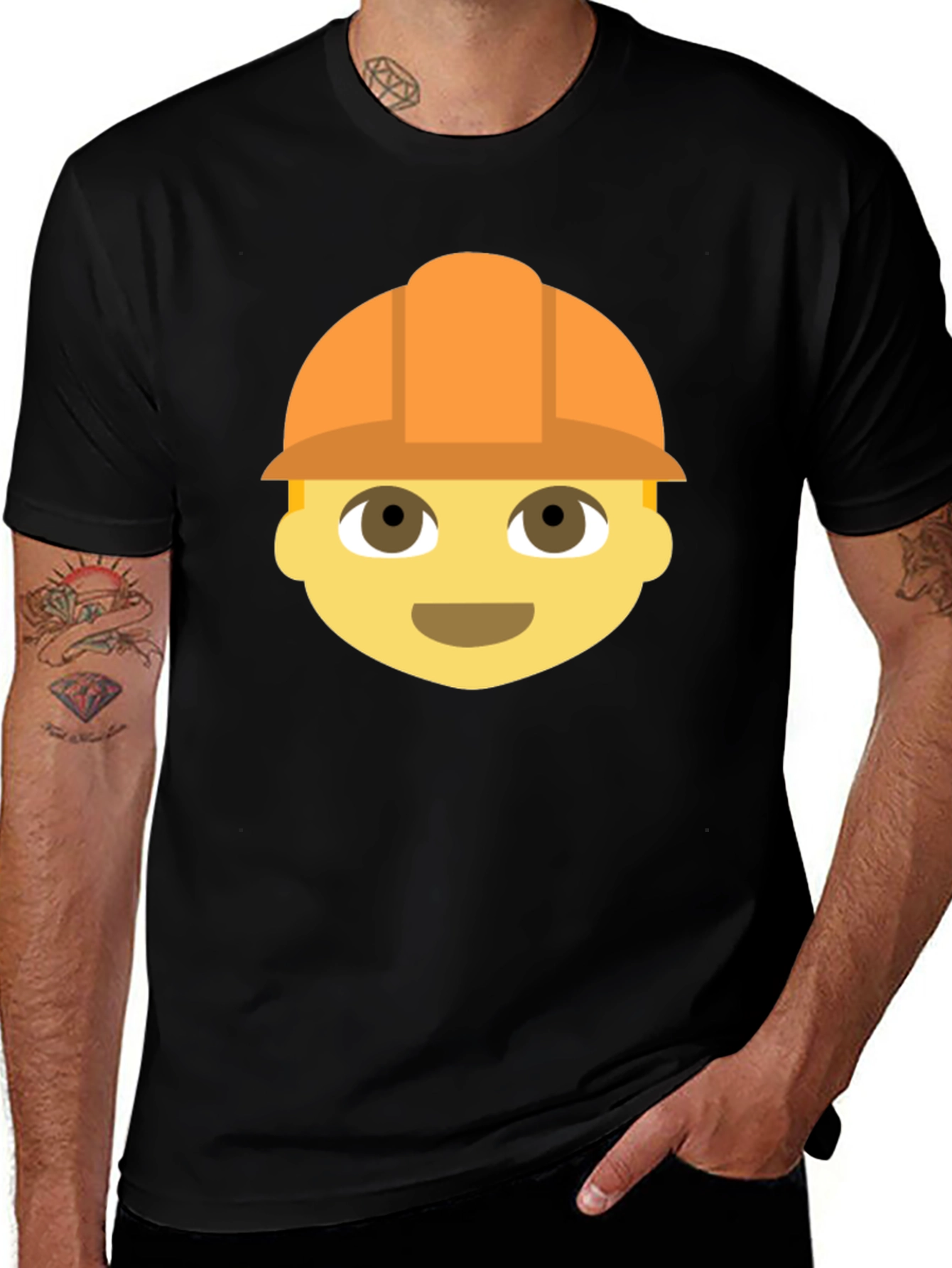 Variant 17 of Construction Worker Emoji T-Shirt