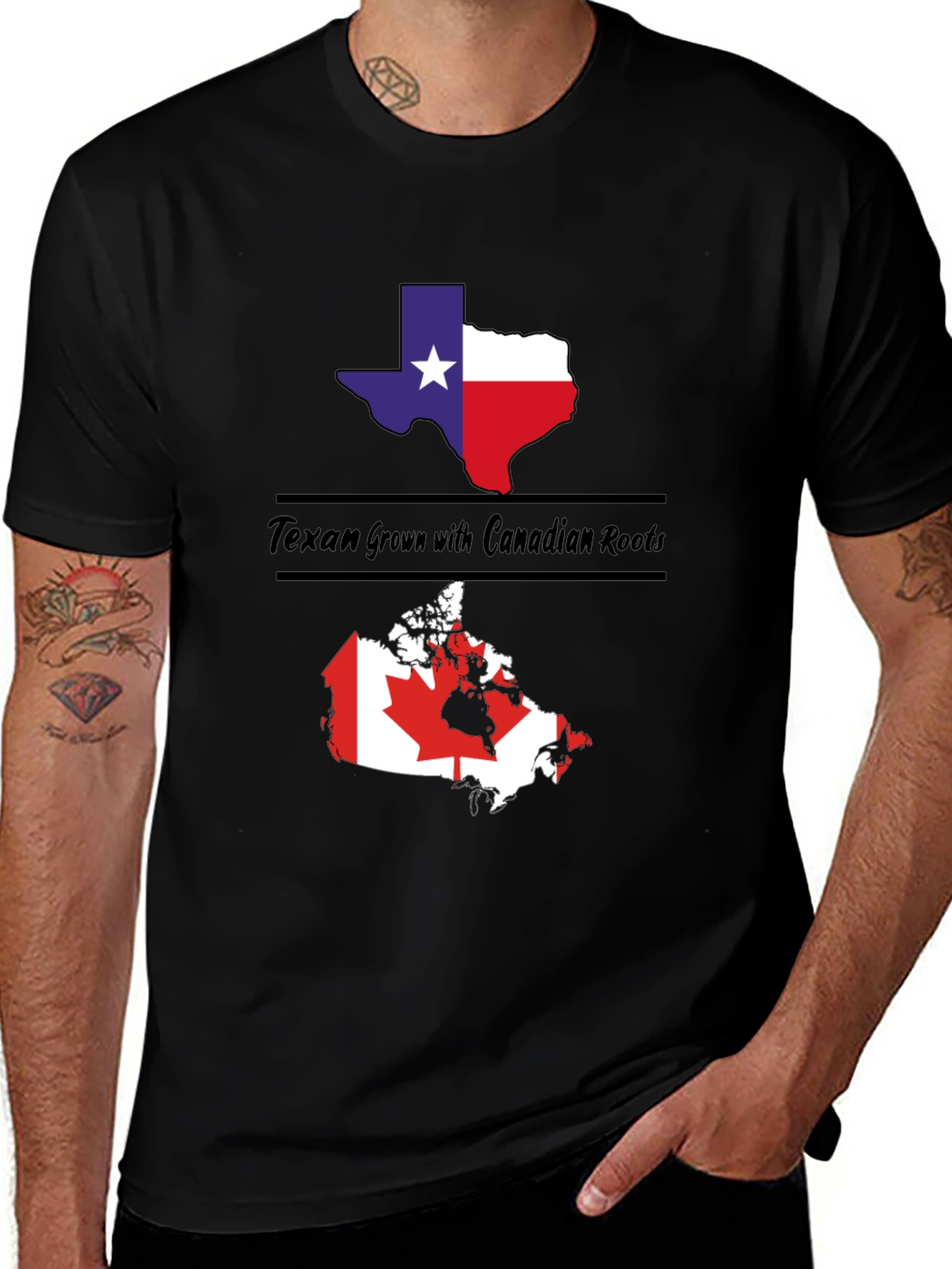 Texan Grown with Canadian Roots Graphic Tee