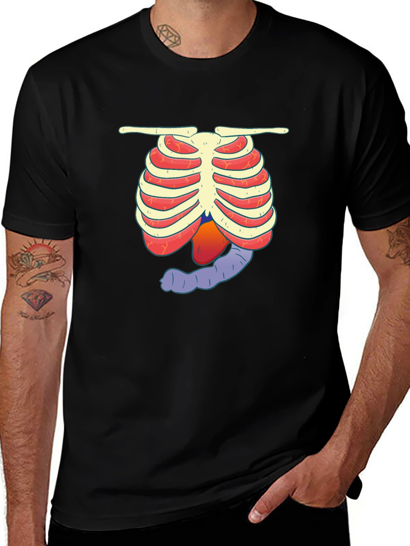 Variant 26 of Anatomy Rib Cage Graphic T-Shirt