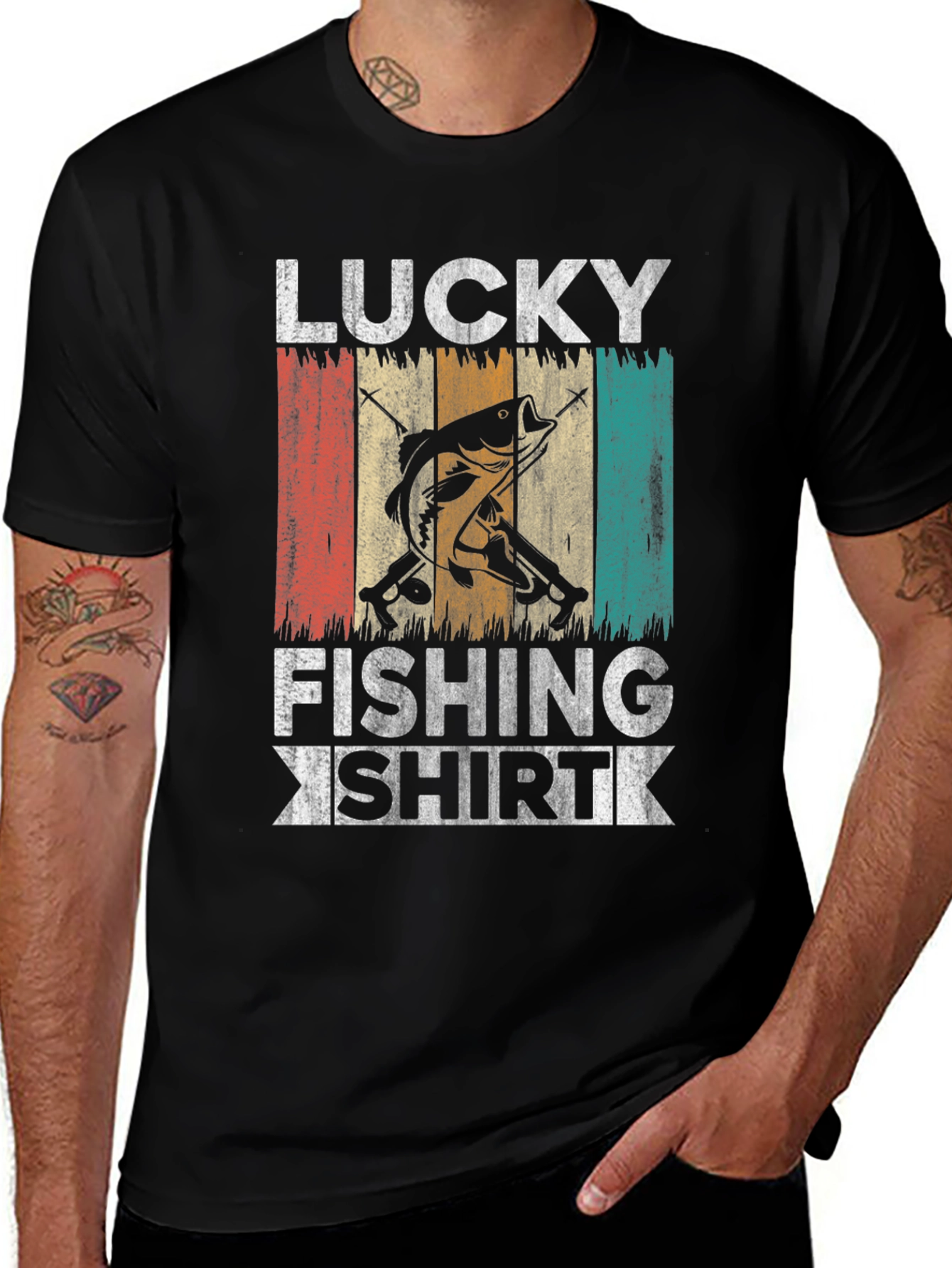 Variant 9 of Lucky Fishing Shirt - Graphic Tee