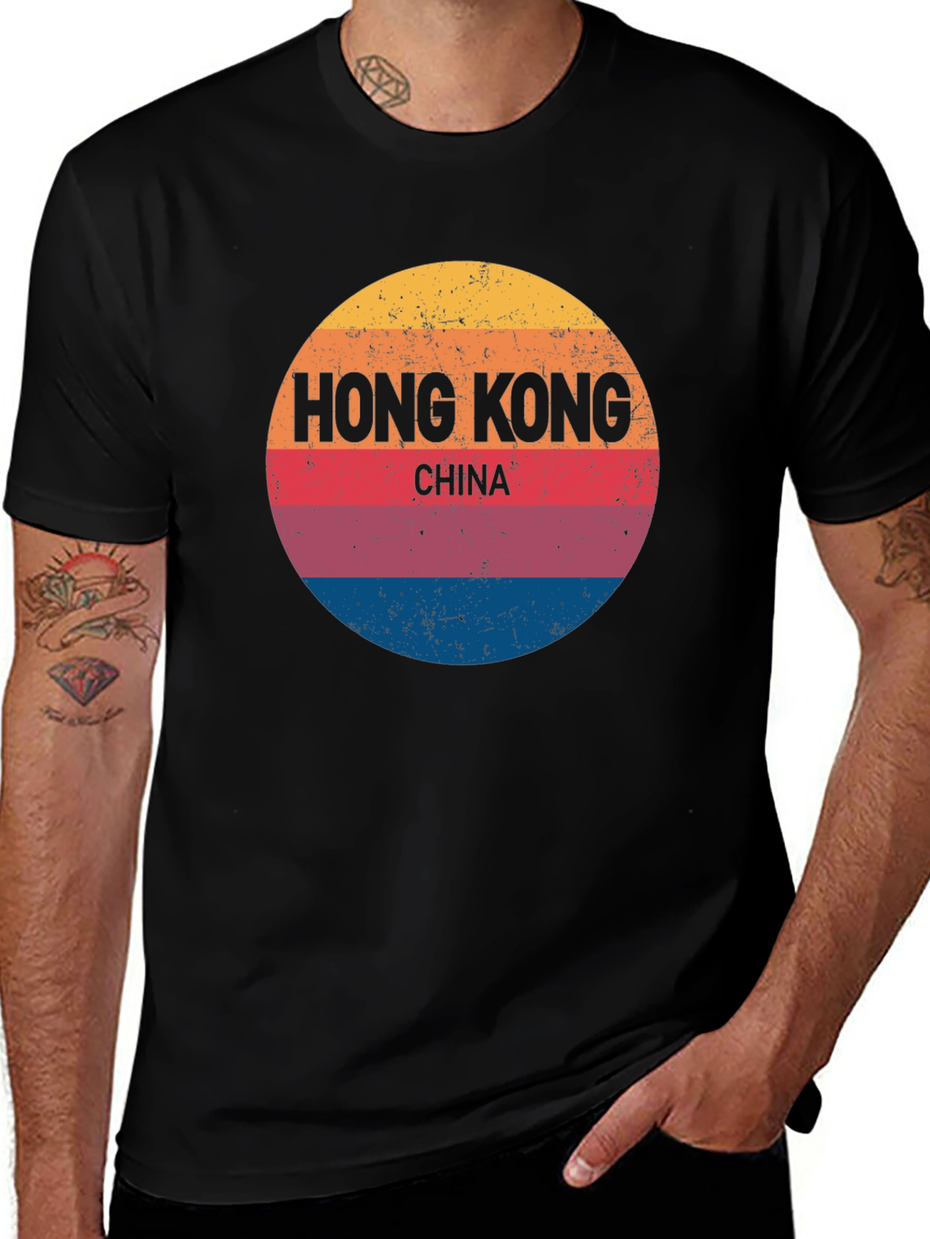 Hong Kong China Retro T-Shirt