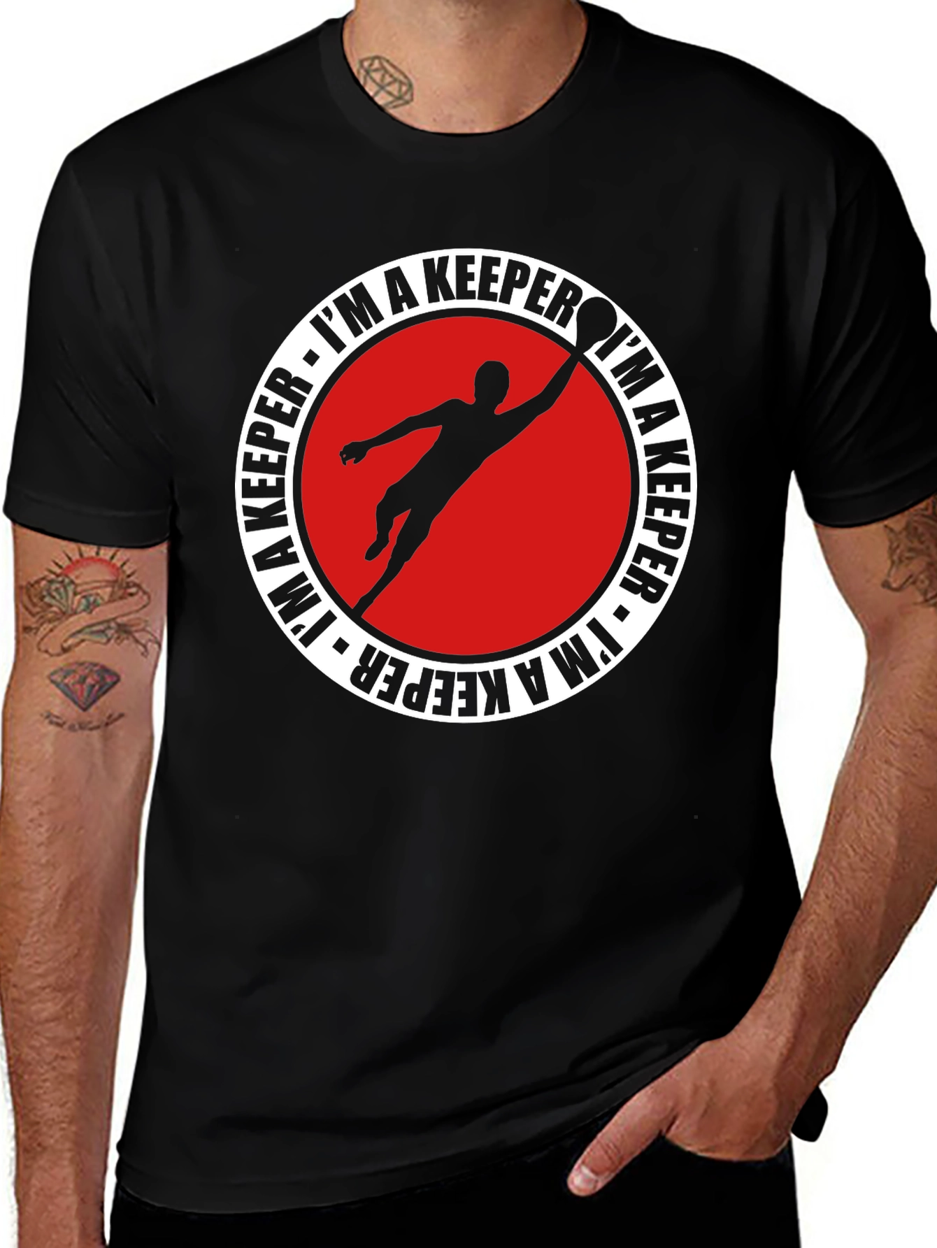 Variant 11 of I'm a Keeper Graphic T-Shirt - Goalie Tee