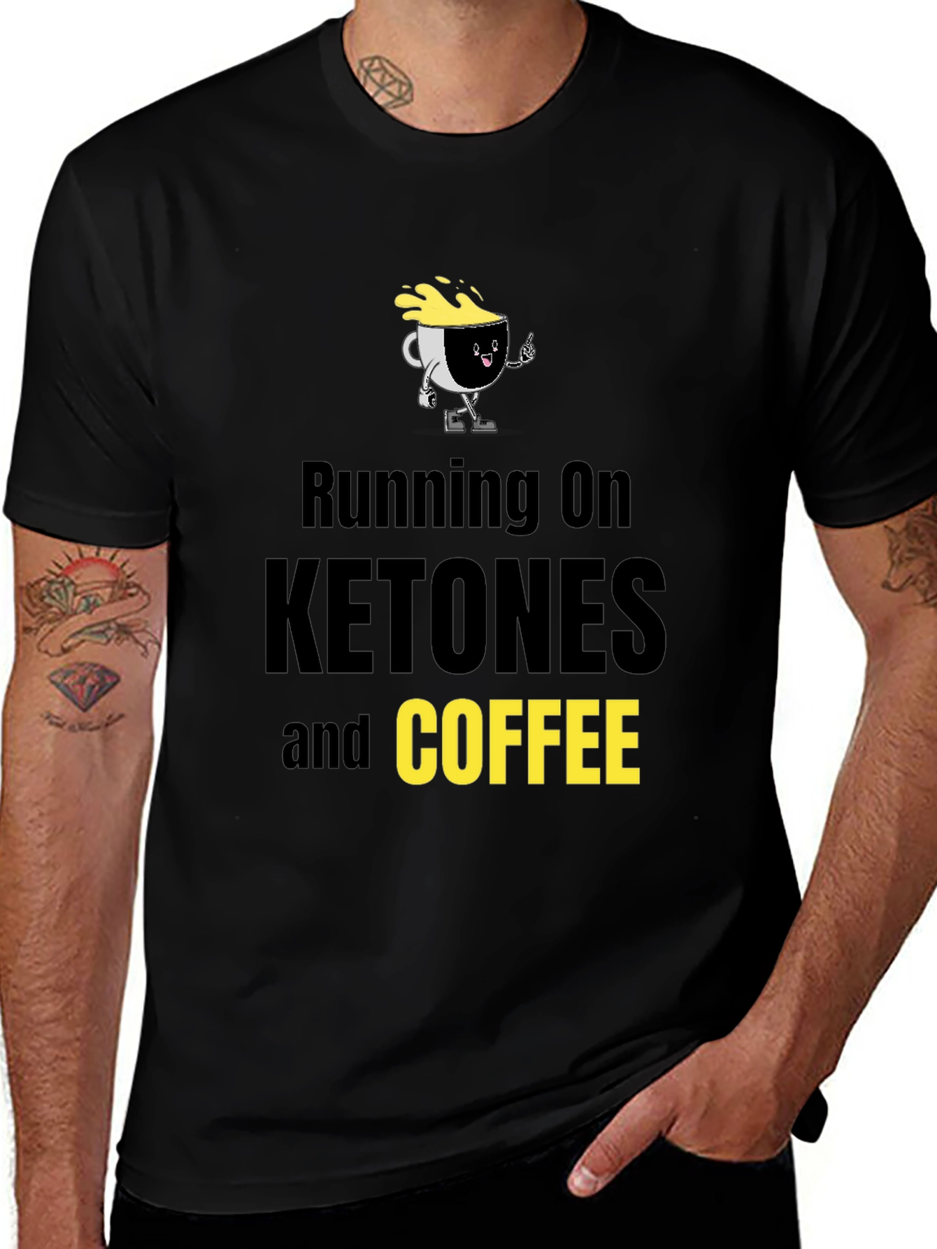 Variant 18 of Running On Ketones and Coffee Graphic Tee