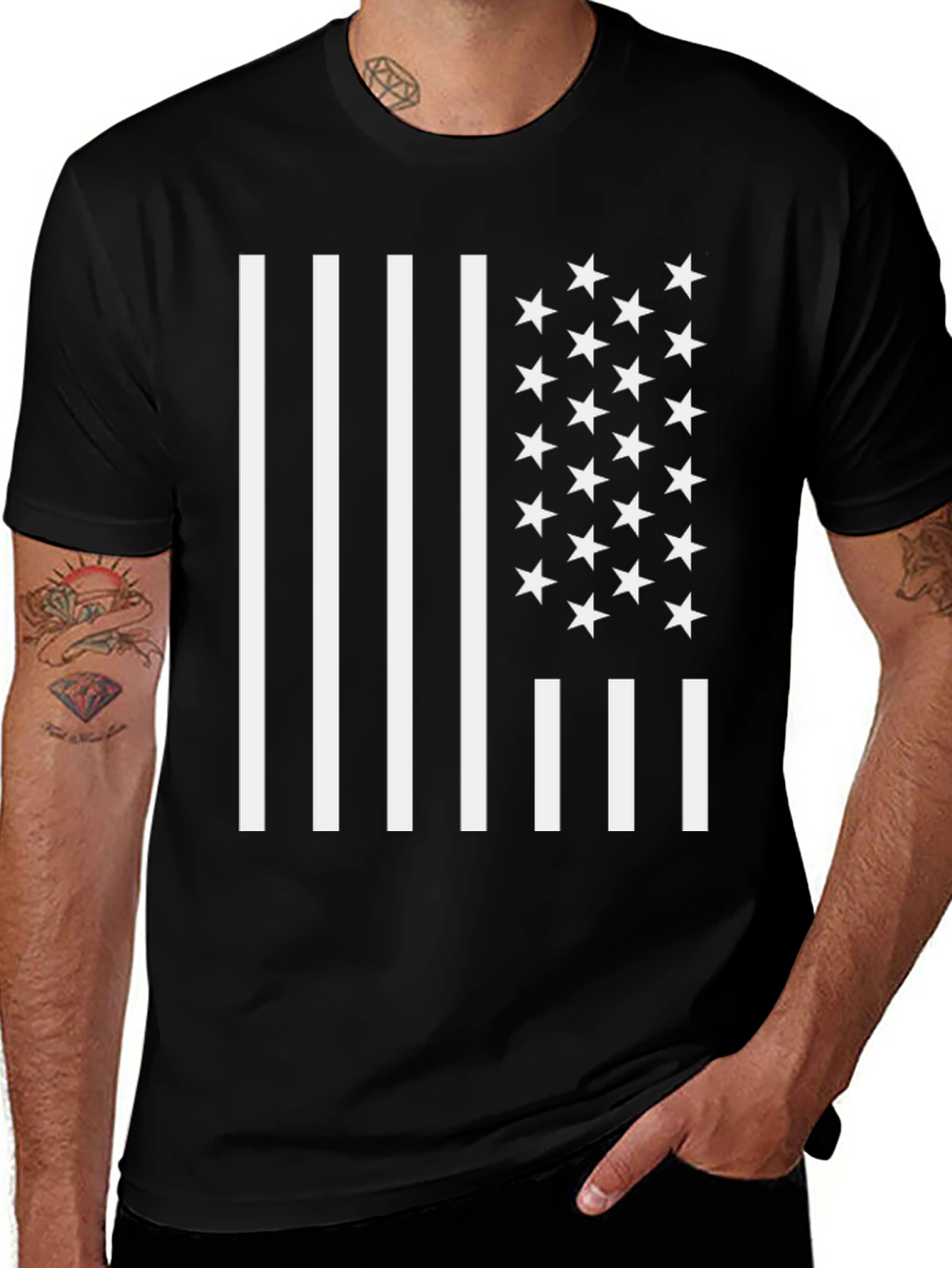 Variant 13 of American Flag Graphic Tee - Patriotic Style