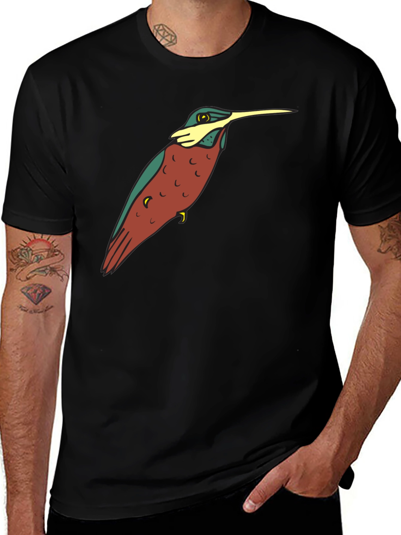 Hummingbird Graphic Tee - Stylish Comfort