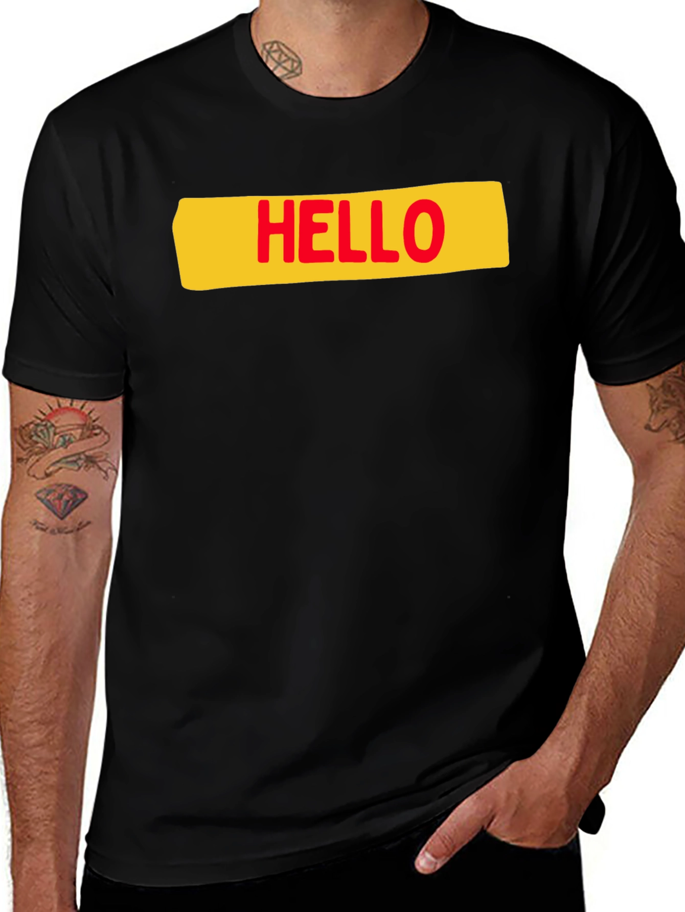 Variant 15 of Hello T-Shirt - Casual Graphic Tee