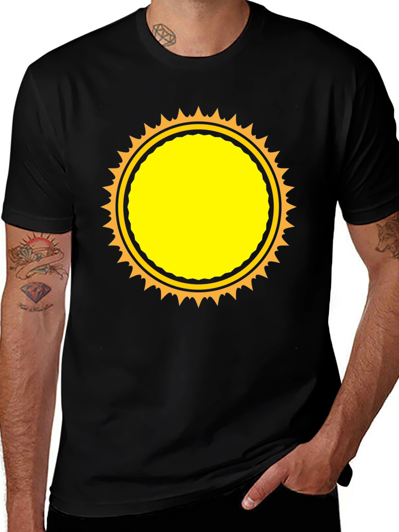 Variant 30 of Black Sunburst Graphic T-Shirt