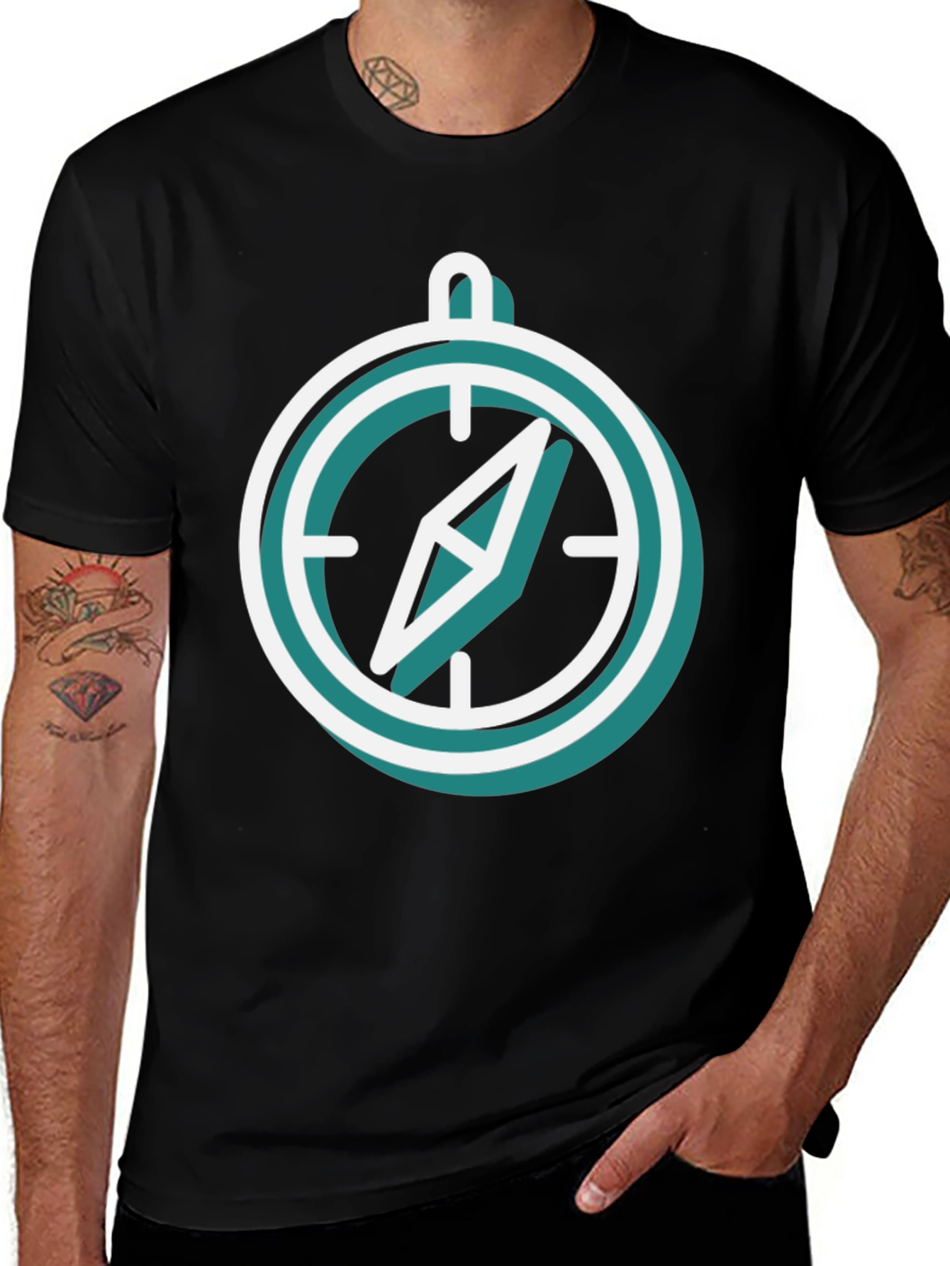 Variant 2 of Compass Graphic Tee - Adventure Awaits!