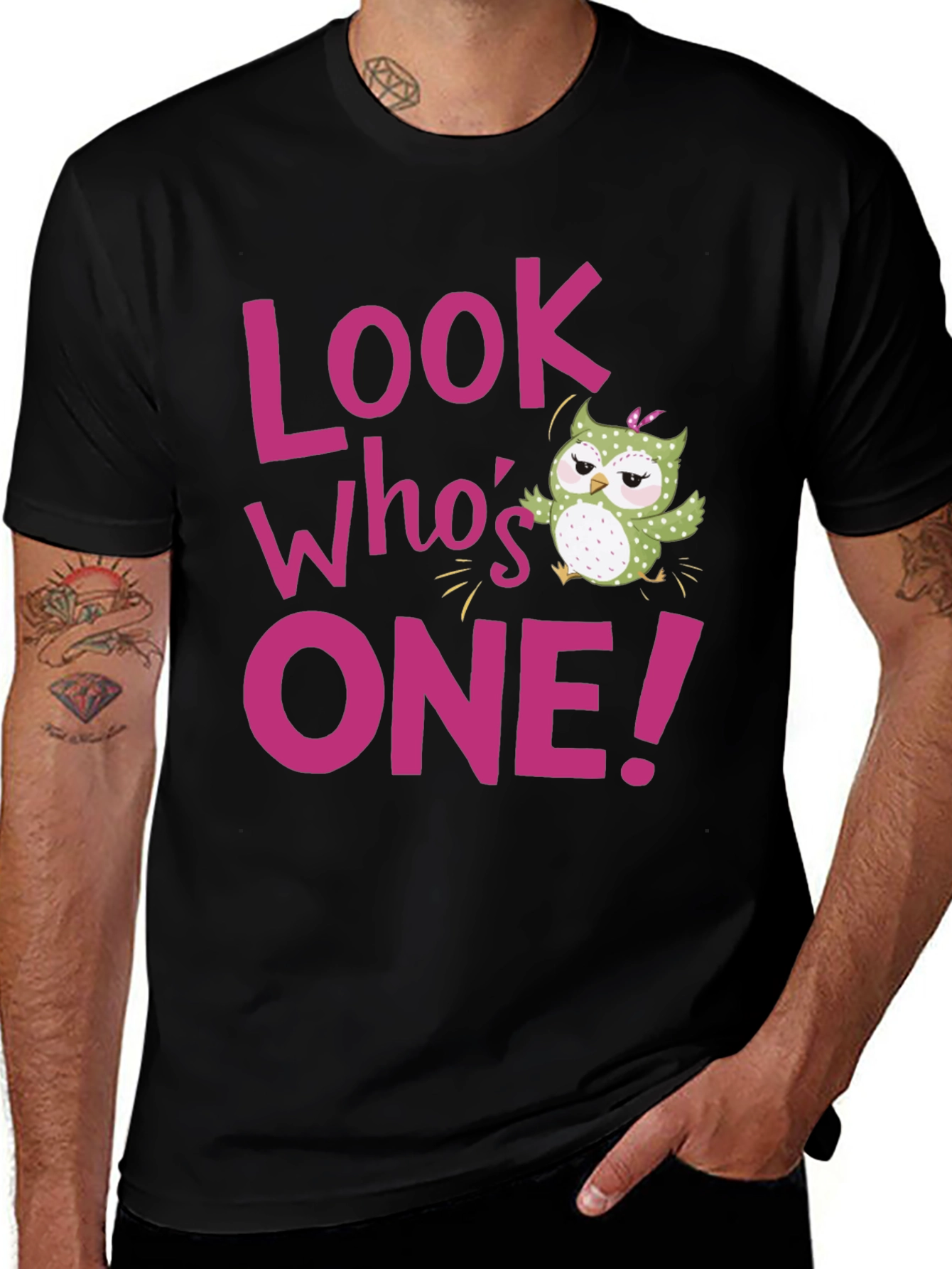 Variant 3 of Look Who's One! Owl Birthday T-Shirt