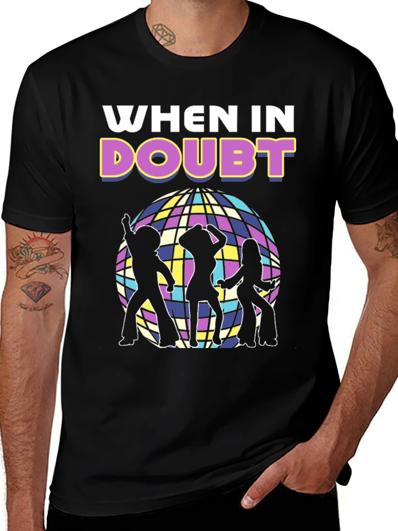 Variant 20 of Retro Disco T-Shirt - When in Doubt, Dance!