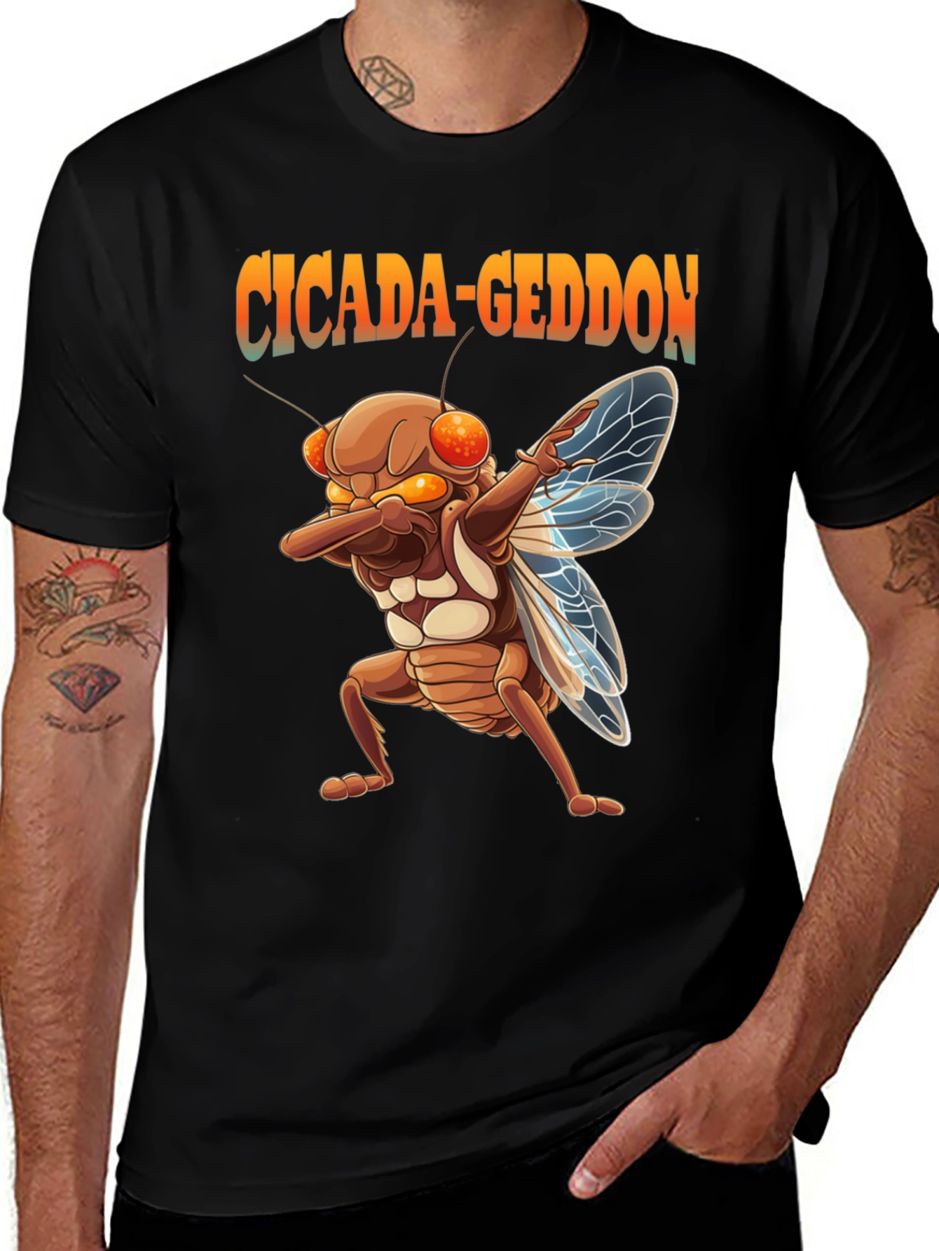 Variant 28 of Cicada-geddon Funny Insect T-Shirt