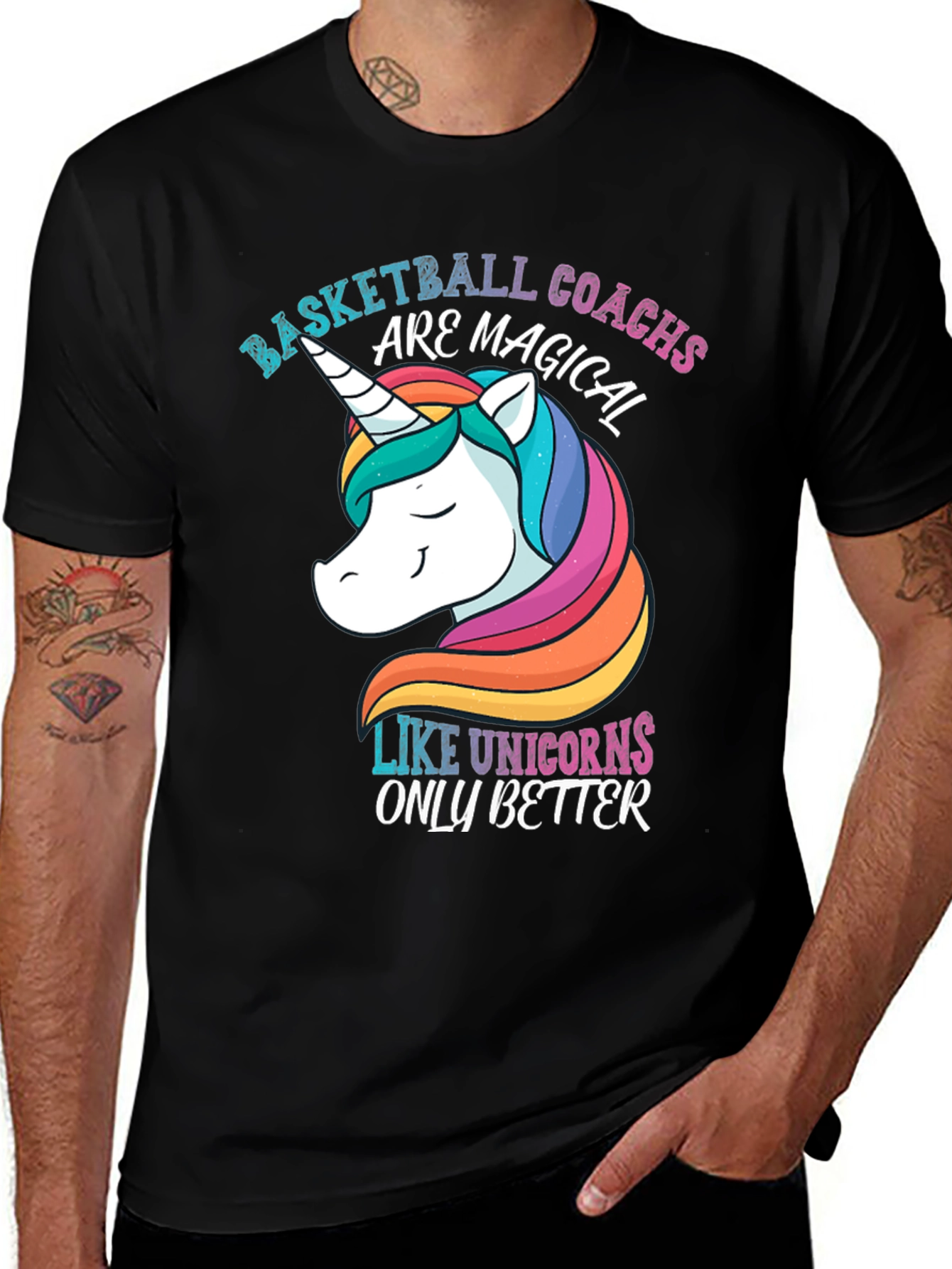 Variant 28 of Basketball Coach Unicorn T-Shirt - Magical Gift