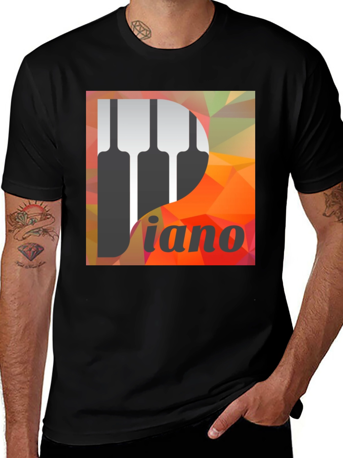 Variant 12 of Piano Keys Graphic T-Shirt