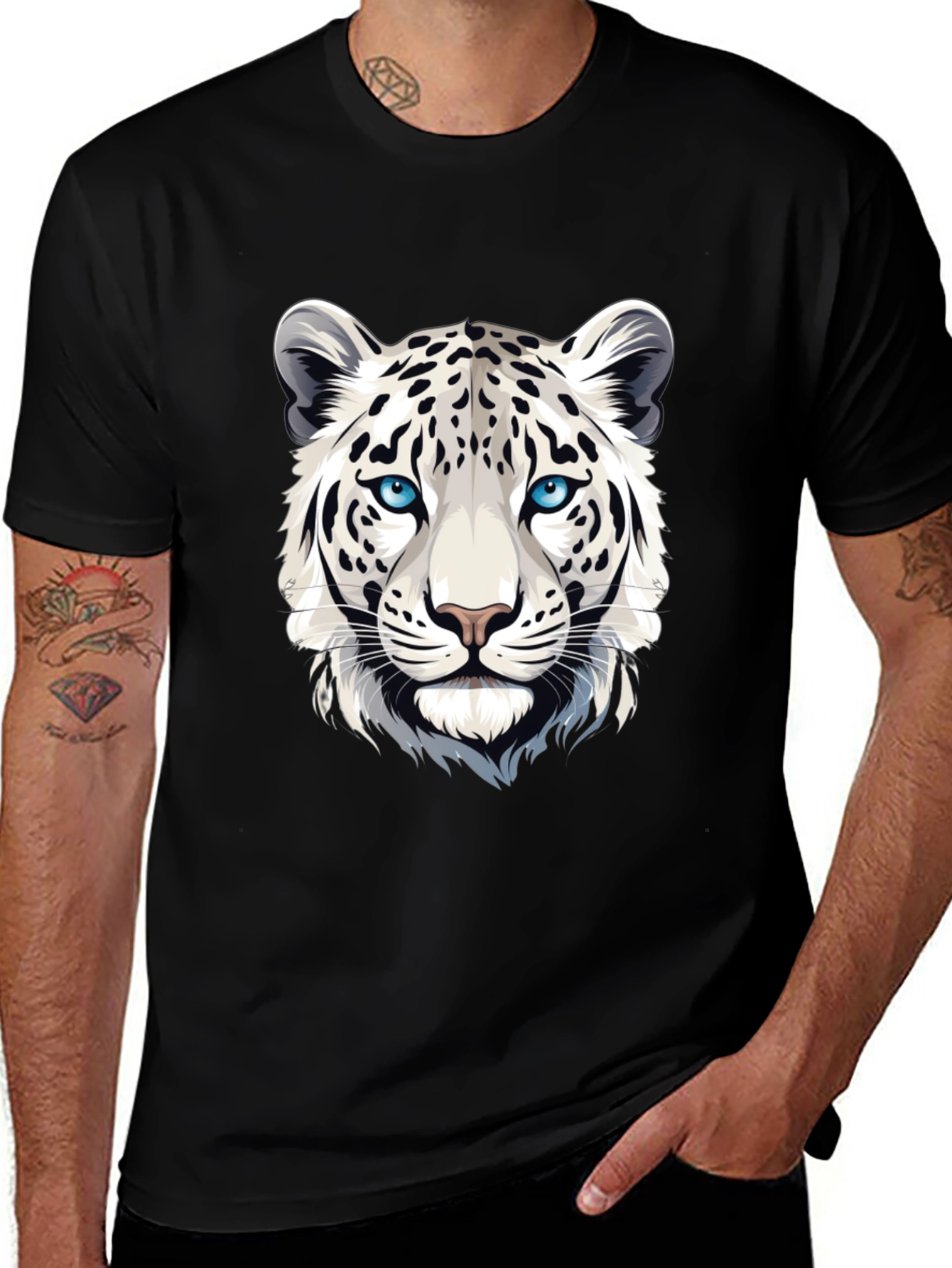 Variant 15 of White Tiger Graphic Tee - Cool Animal Design