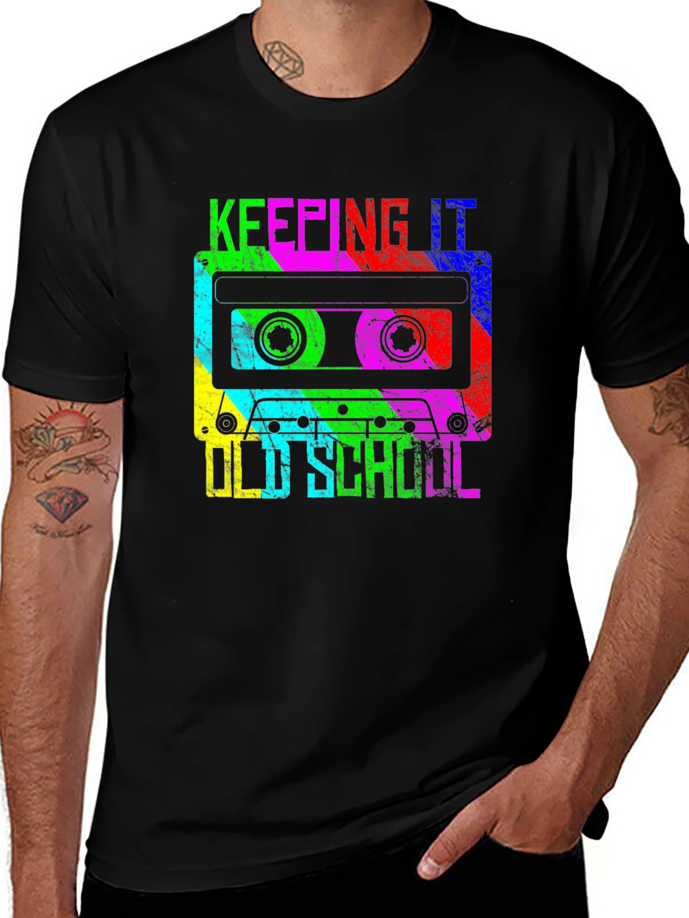 Variant 20 of Retro Cassette Tape T-Shirt - Keeping It Old School