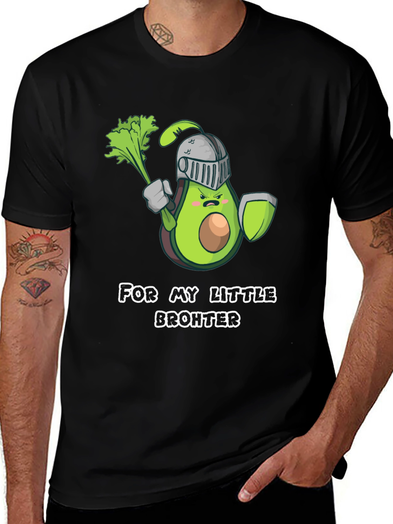 Variant 29 of Avocado Knight T-Shirt - For My Little Brohter