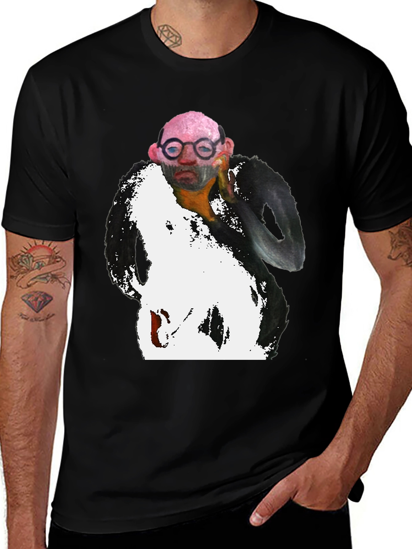 Variant 24 of Unique Graphic Print Black T-Shirt